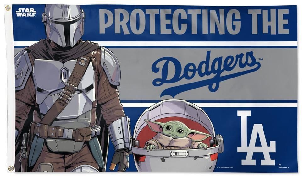 Los Angeles Dodgers Flag 3x5 Star Wars Protecting