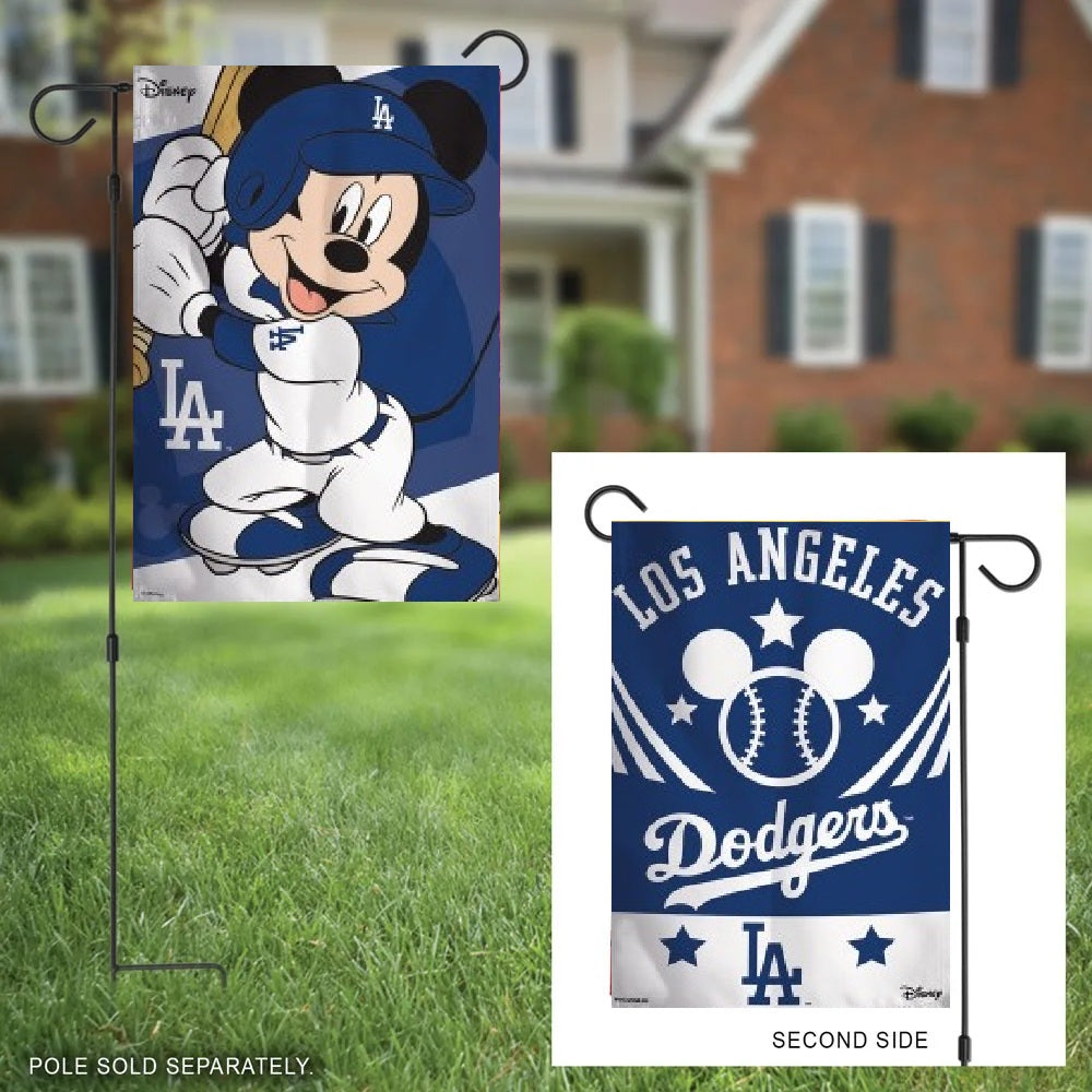 Los Angeles Dodgers Garden Flag 2 Sided Mickey Mouse