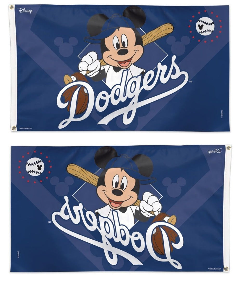 Los Angeles Dodgers Mickey Mouse Flag 3x5 Disney 1