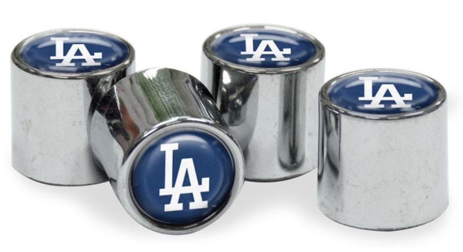 Los Angeles Dodgers Tire Valve Stem Caps 4-Pack