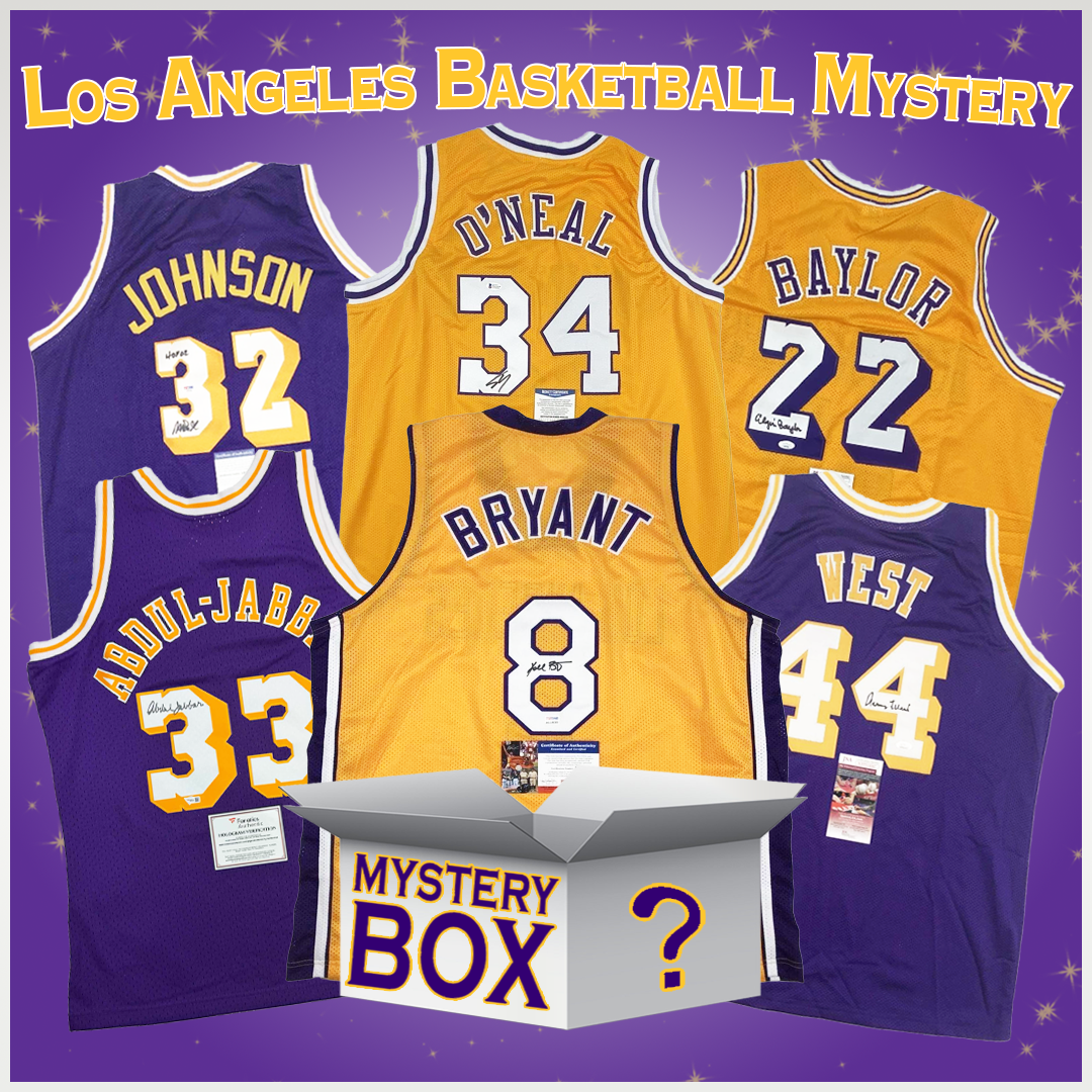 Autographed/Signed Los Angeles Basketball Jersey Mystery Box with PSA JSA or Beckett COA 1