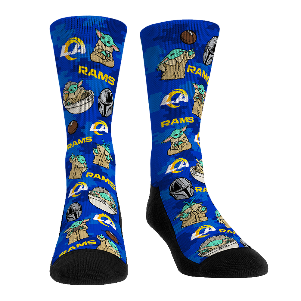 Los Angeles Rams - Star Wars  - Grogu All-Over | Rock 'Em Socks 1