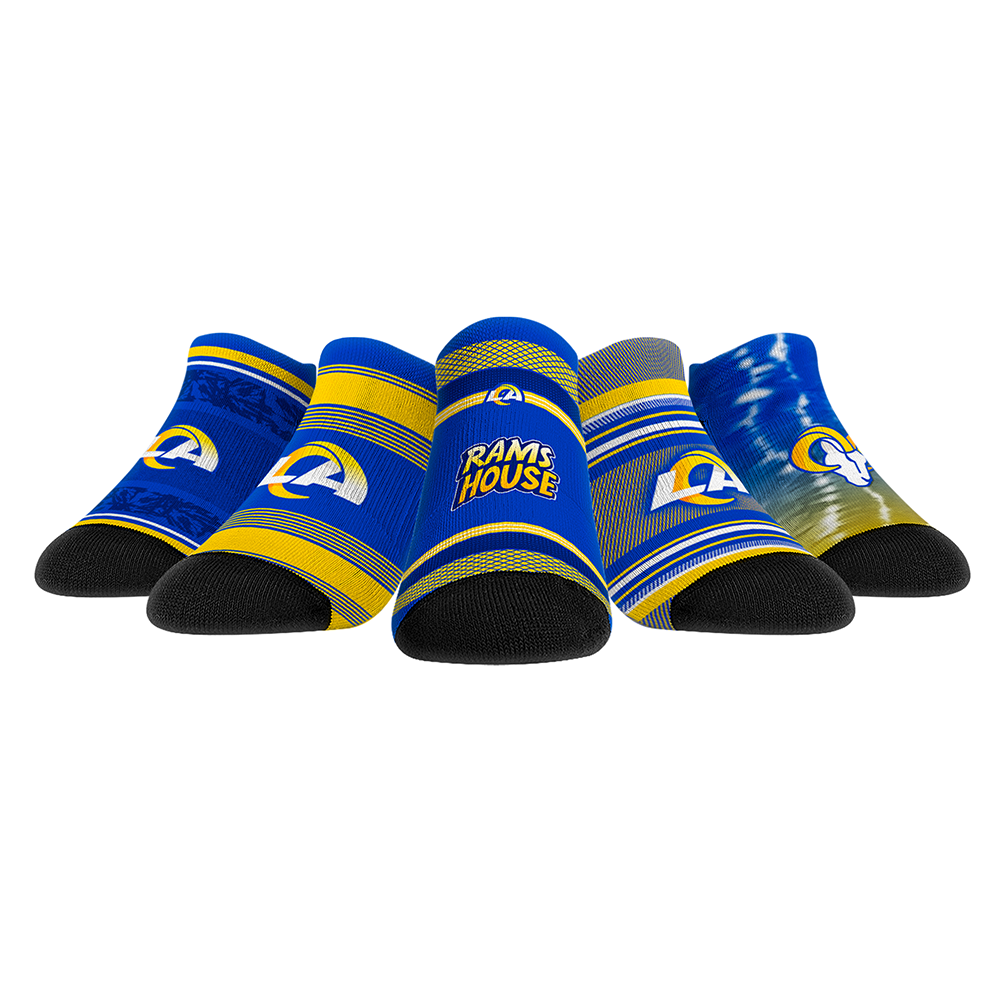 Los Angeles Rams - Low Cut  - Super Fan 5-Pack | Rock 'Em Socks 1
