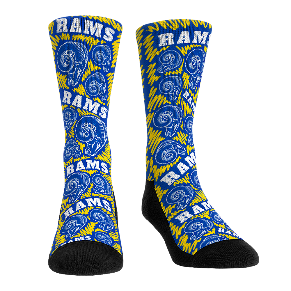 Los Angeles Rams - Throwback Logo Sketch | Rock 'Em Socks 1