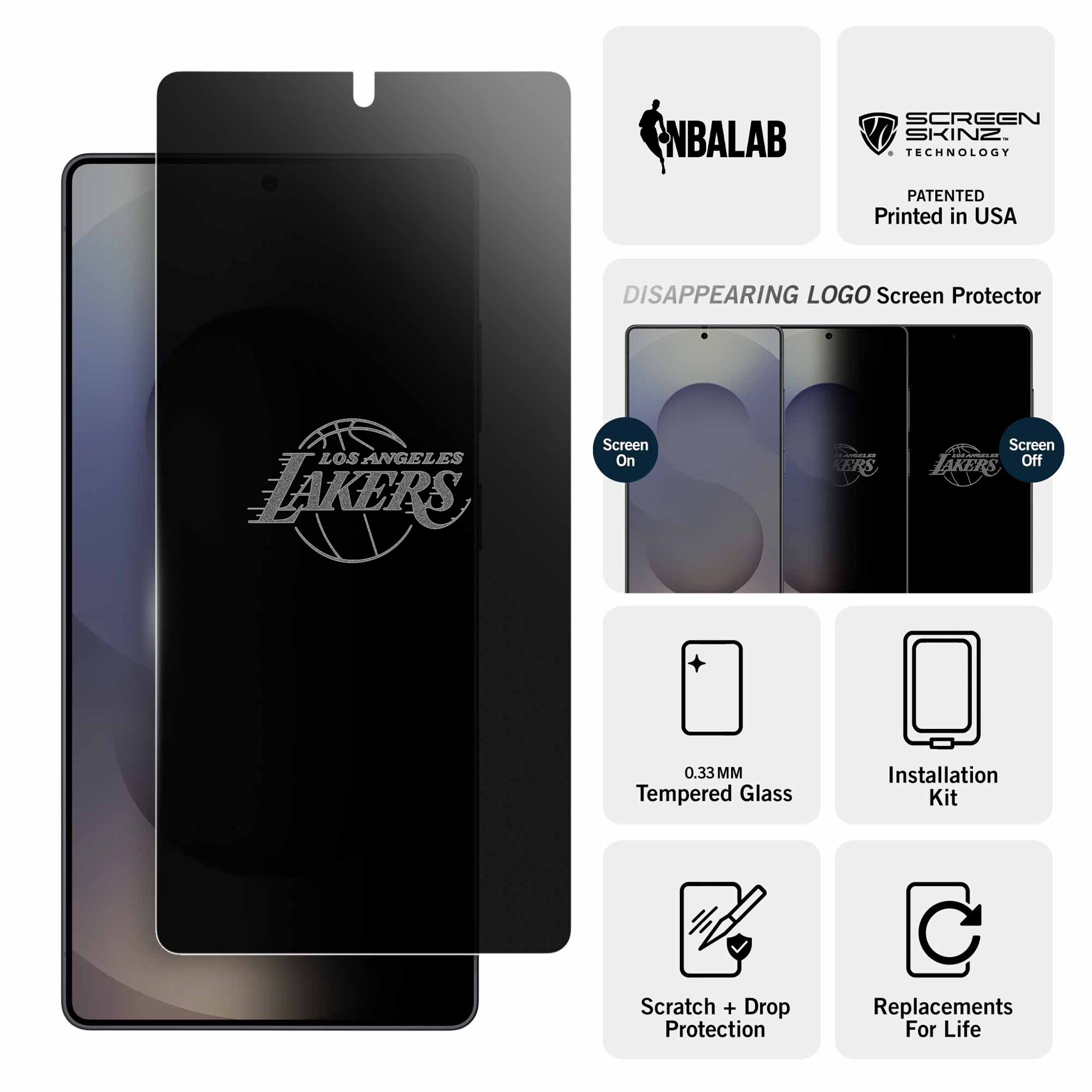 Los Angeles Lakers Samsung Privacy Screen Protector 3