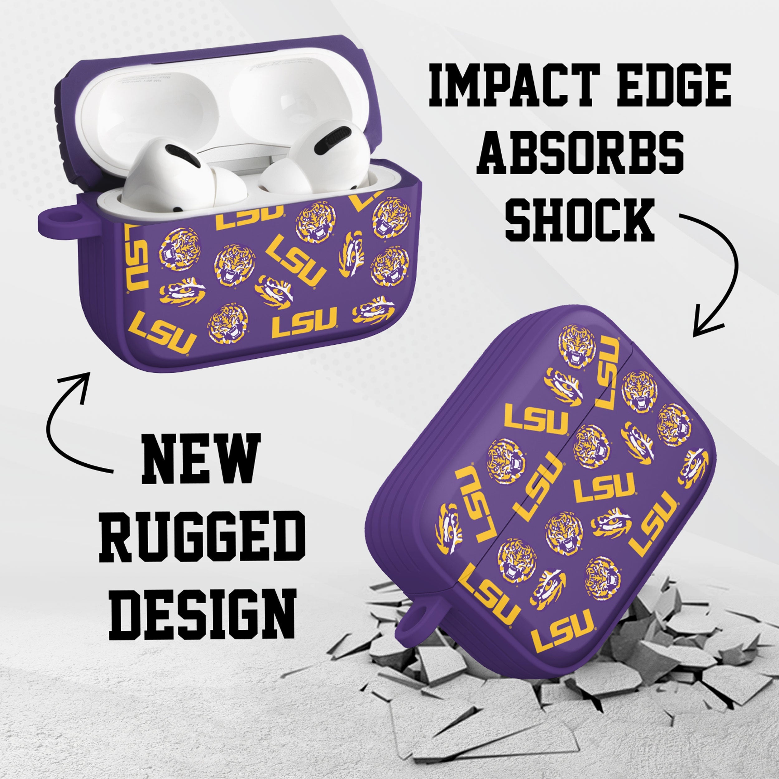 LSU Tigers HDX AirPods Pro 1 & 2 Case Cover 8