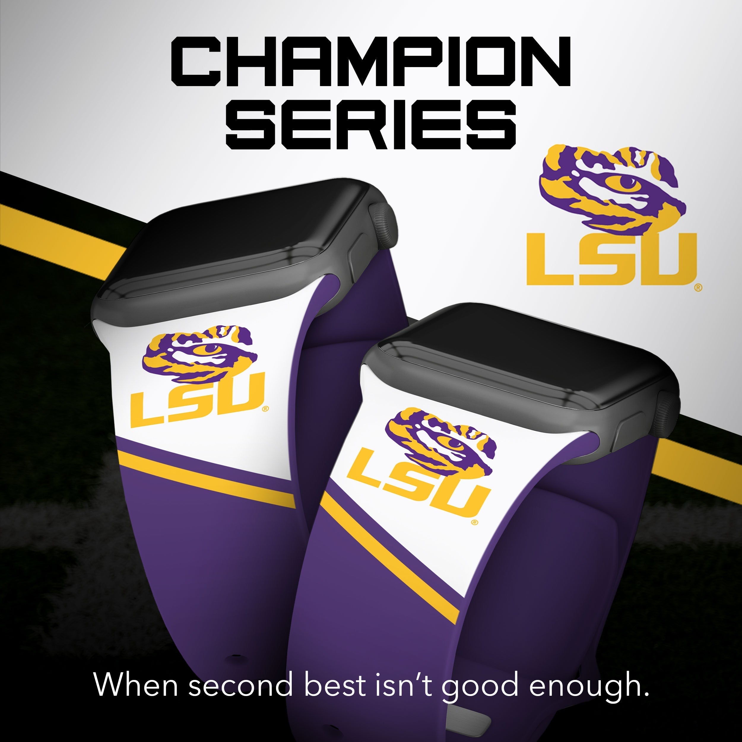 LSU Tigers HD Apple Watch Band 24