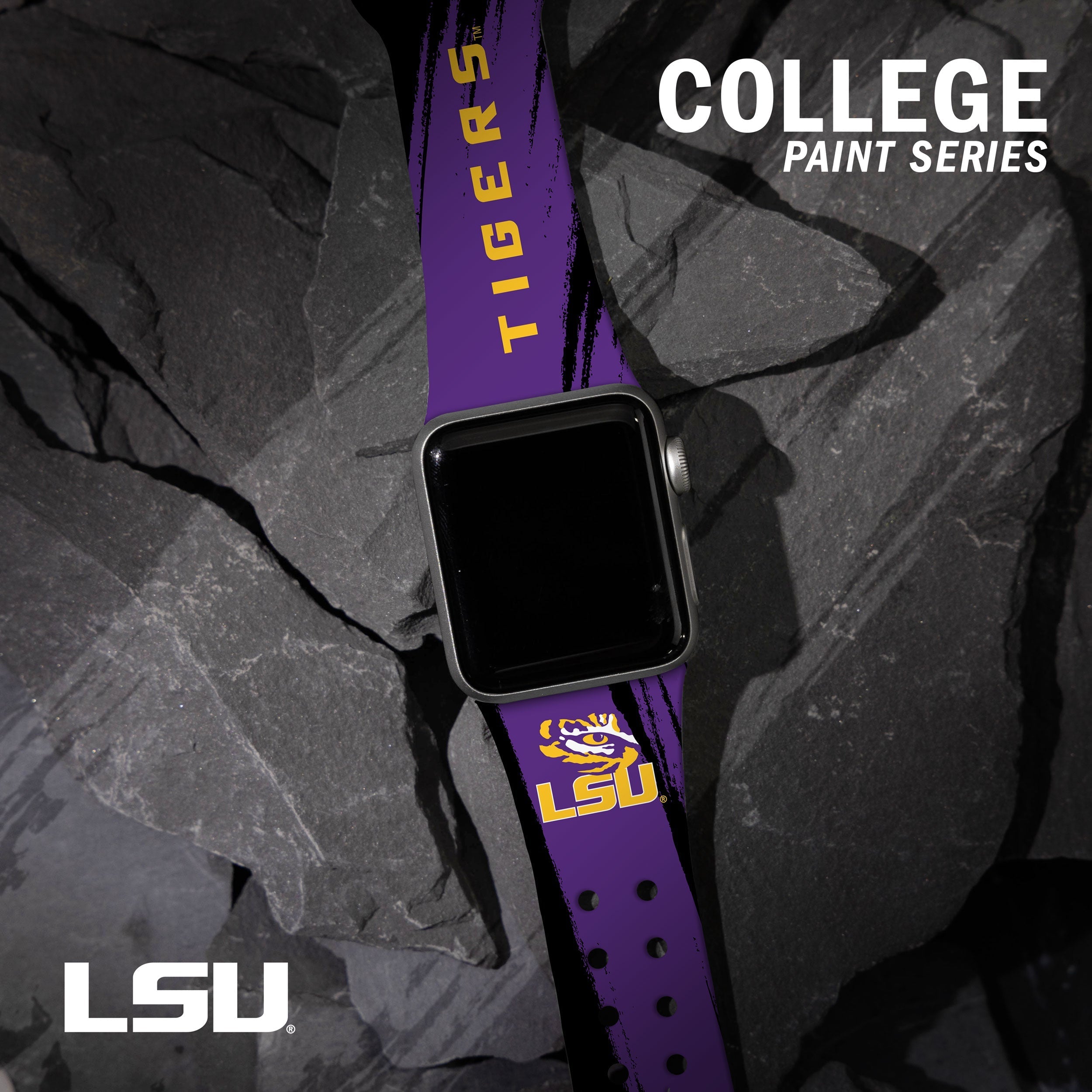 LSU Tigers HD Apple Watch Band 33