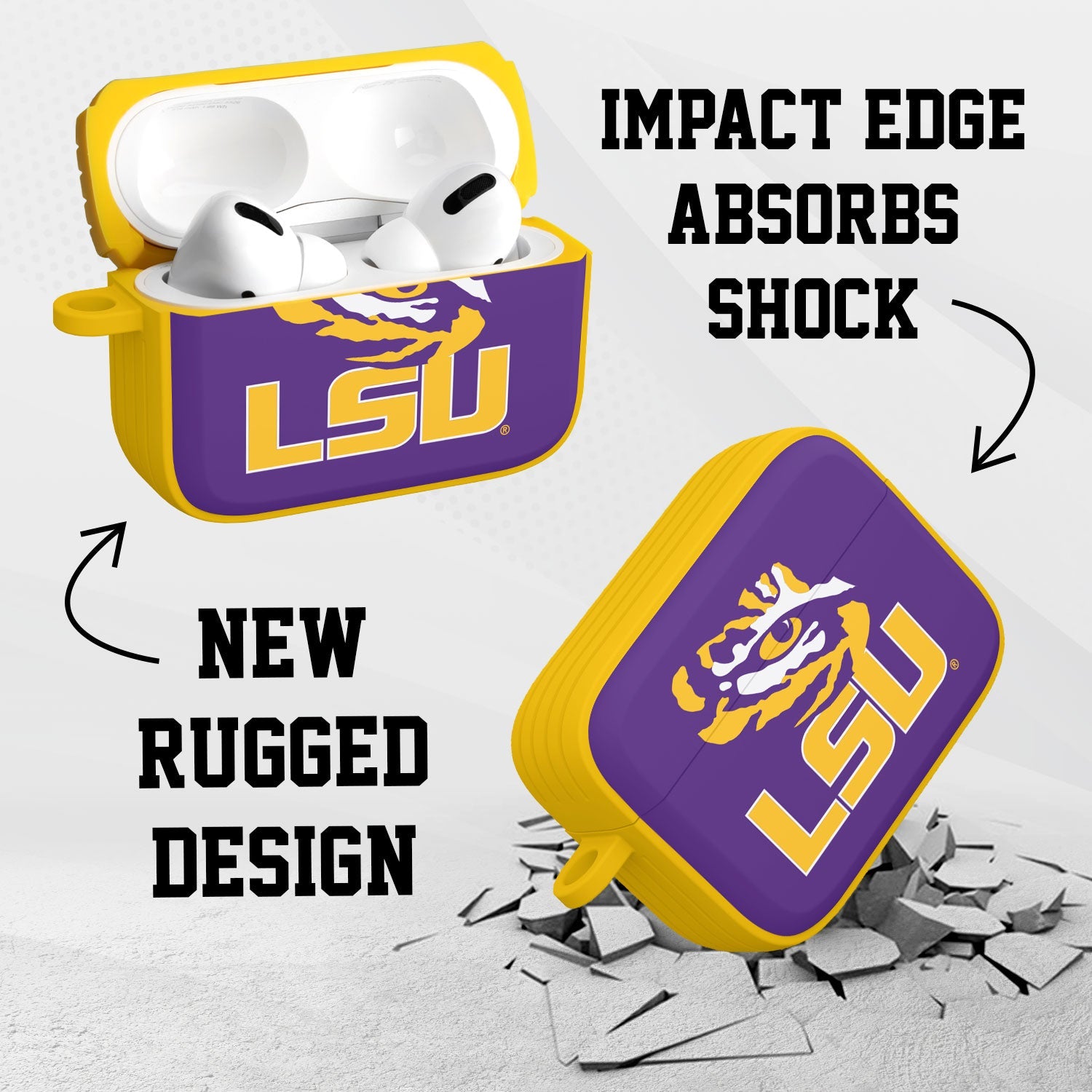 LSU Tigers HDX AirPods Pro 1 & 2 Case Cover 2