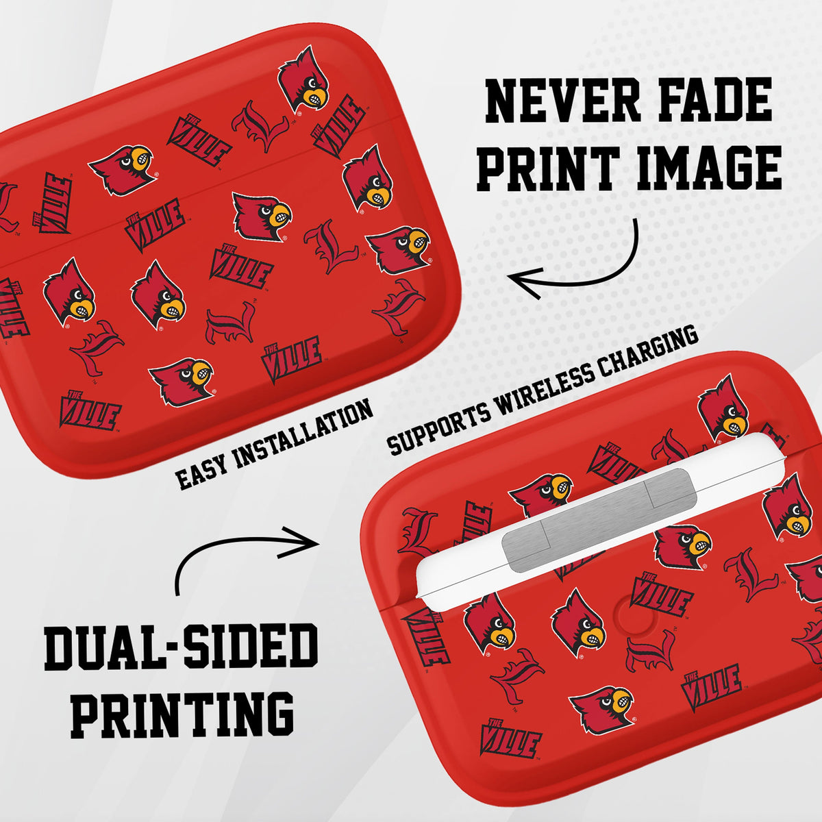 Louisville Cardinals HDX AirPods Pro 1 & 2 Case Cover | Affinity Bands 7