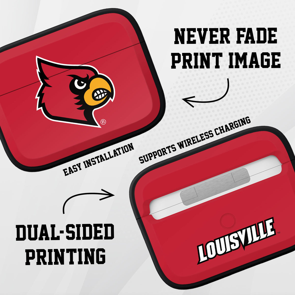Louisville Cardinals HDX AirPods Pro 1 & 2 Case Cover | Affinity Bands 3