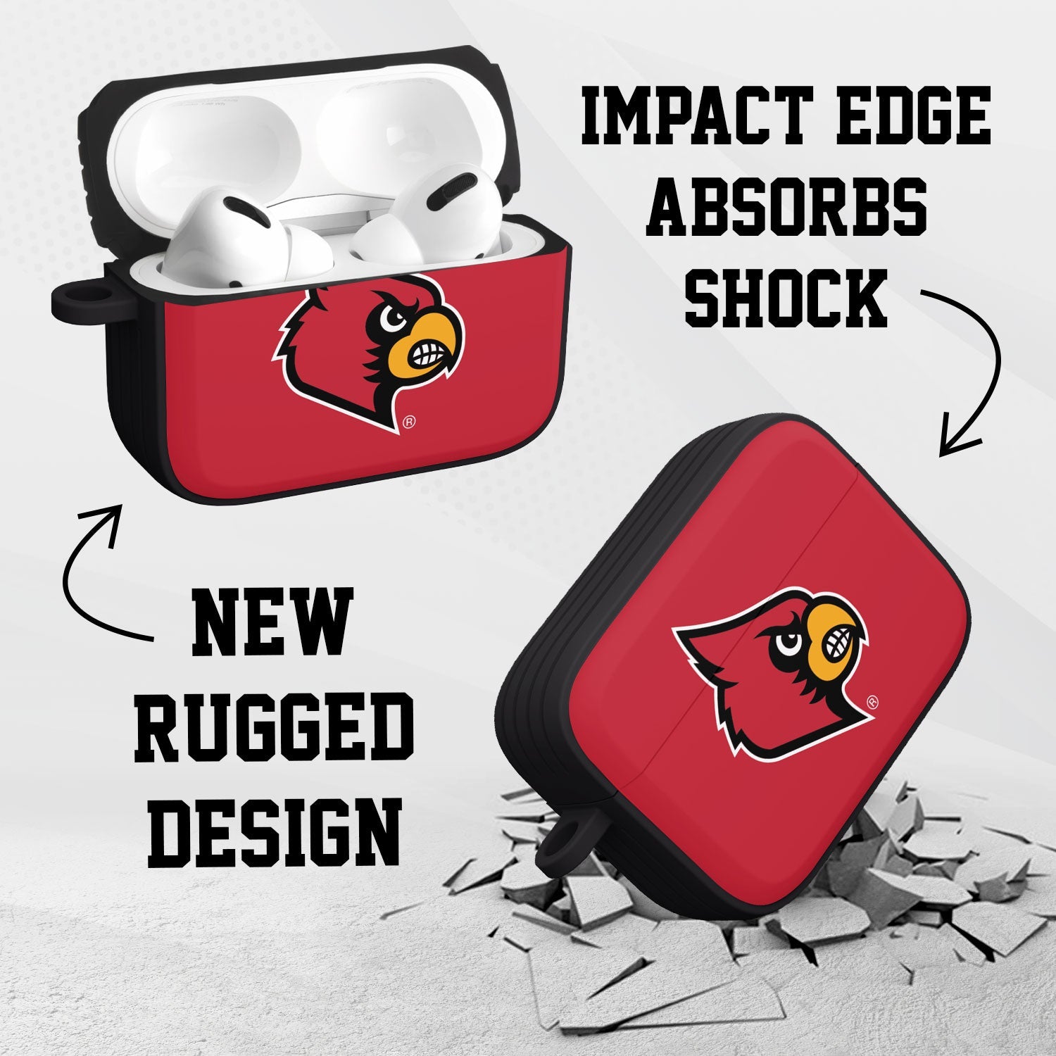Louisville Cardinals HDX AirPods Pro 1 & 2 Case Cover | Affinity Bands