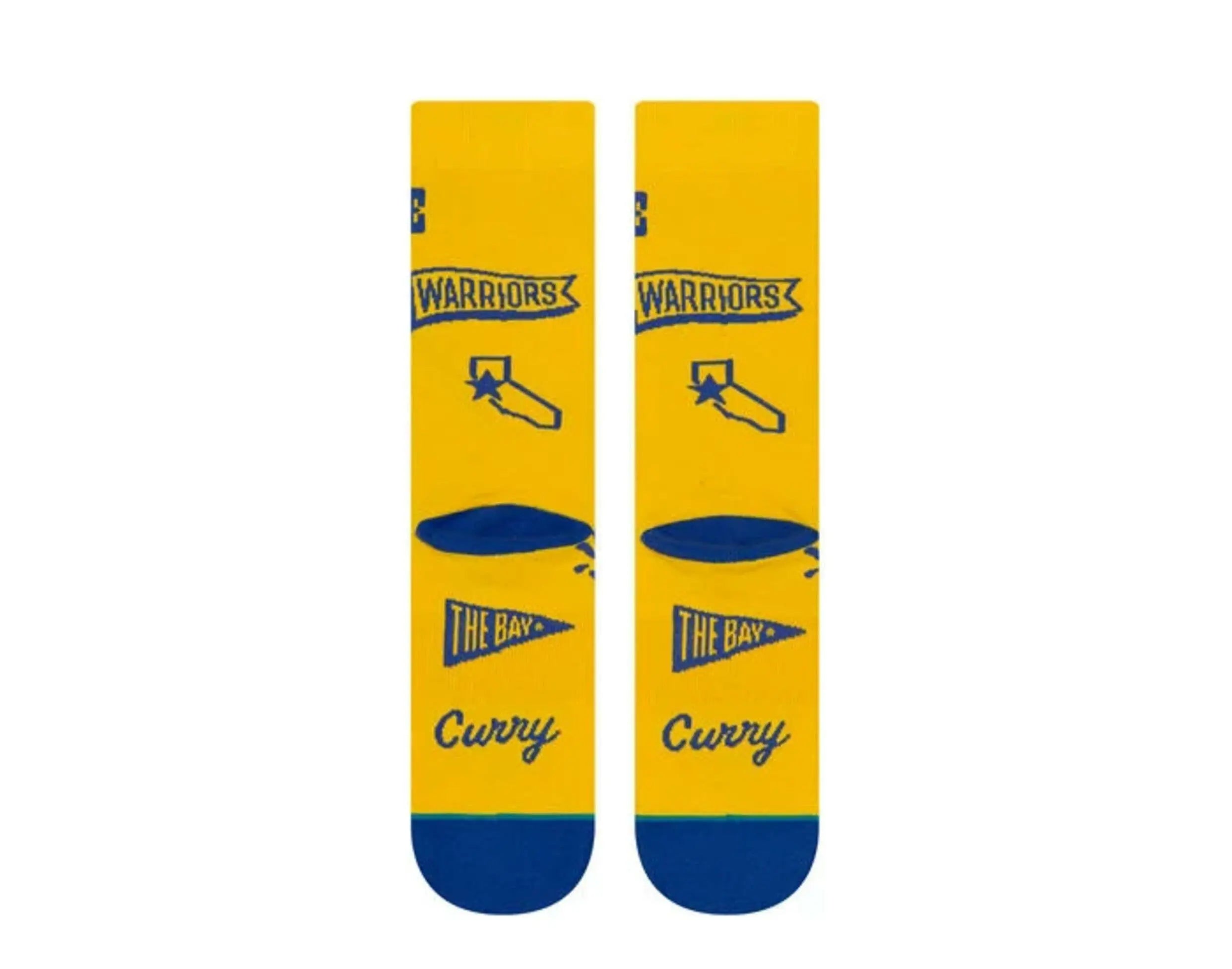 Stance Curry Stencil Crew Socks Yellow/Blue 3