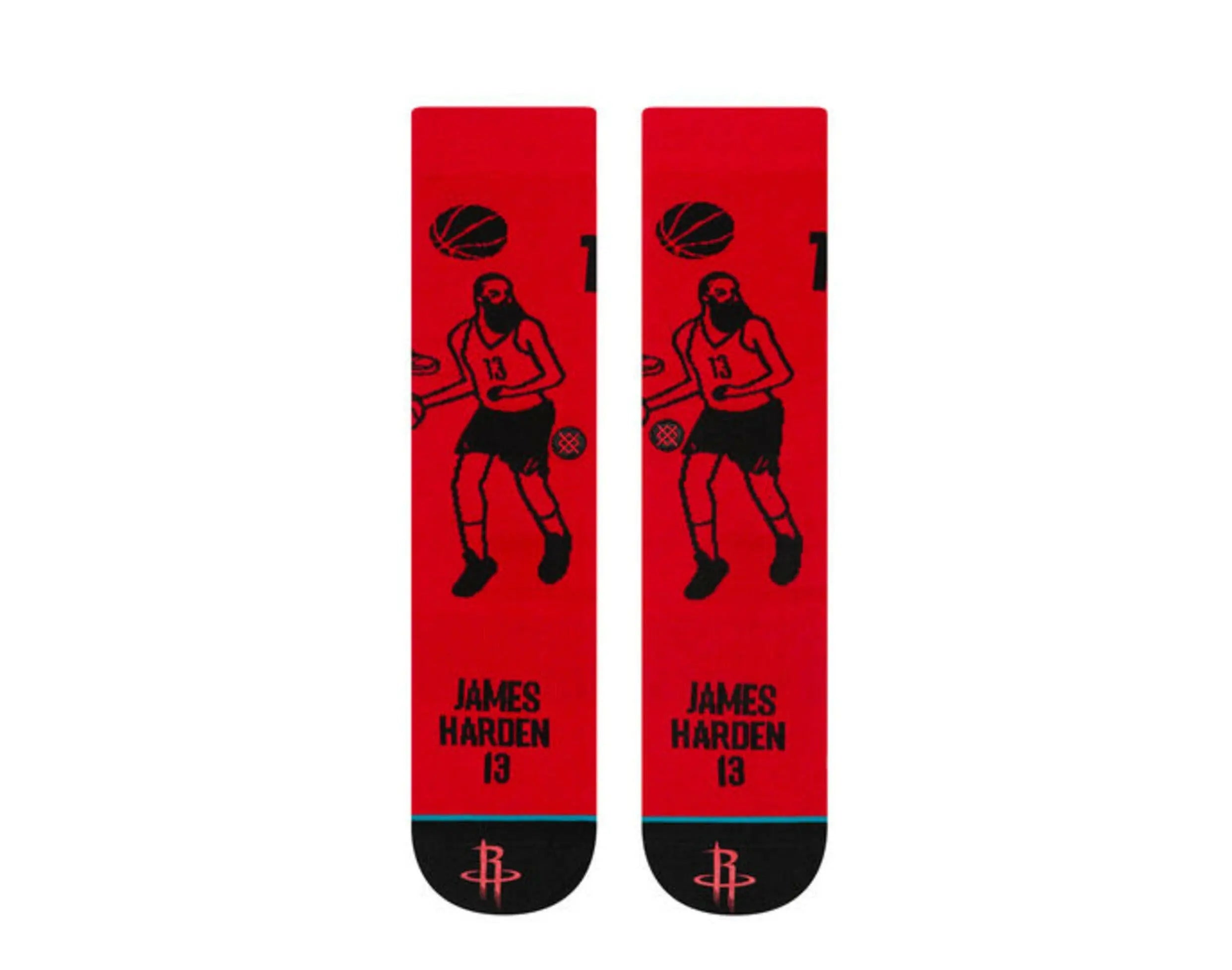 Stance Harden Stencil Crew Socks Red/Black 2