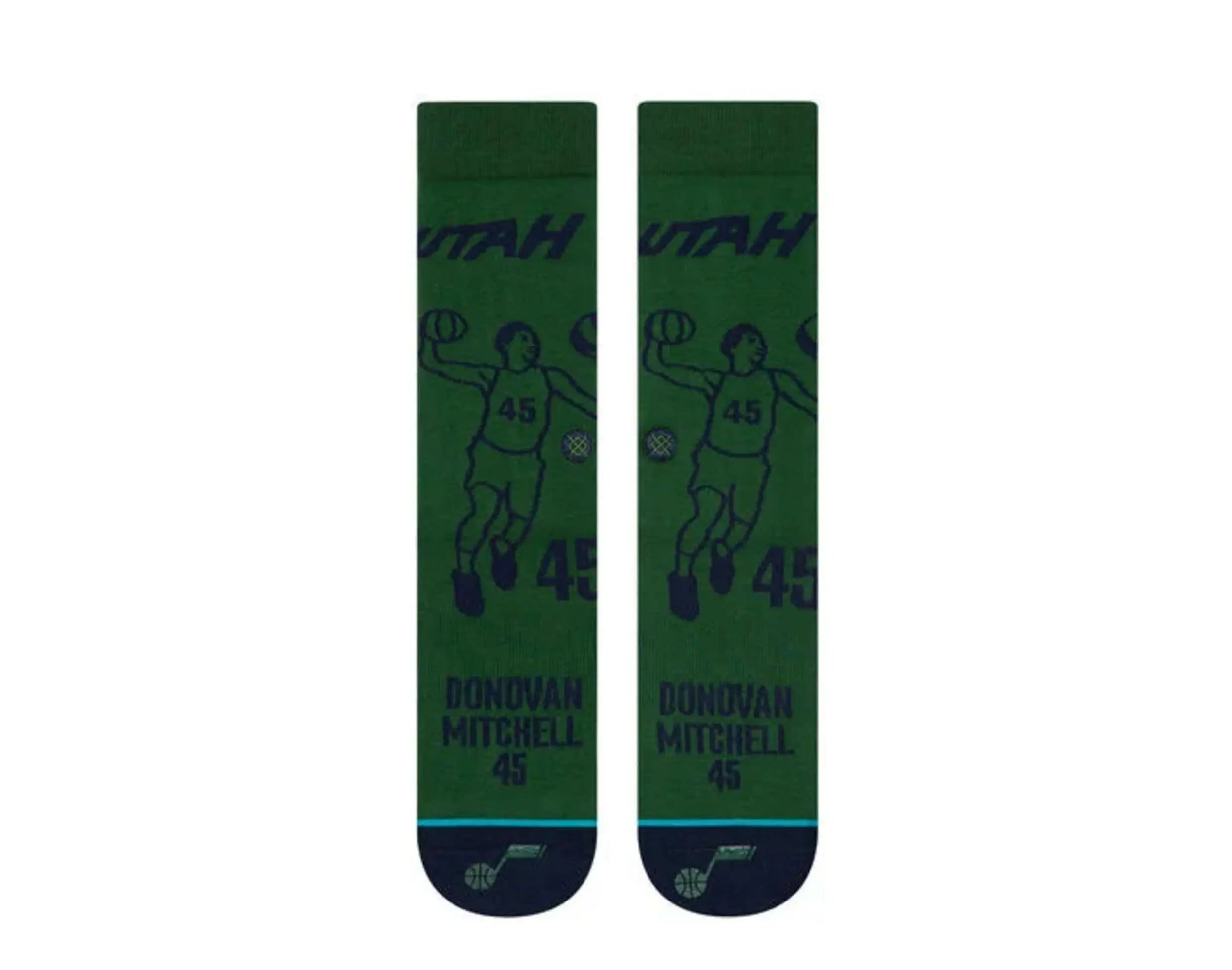 Stance Donovan Stencil Crew Socks Green/Navy 2