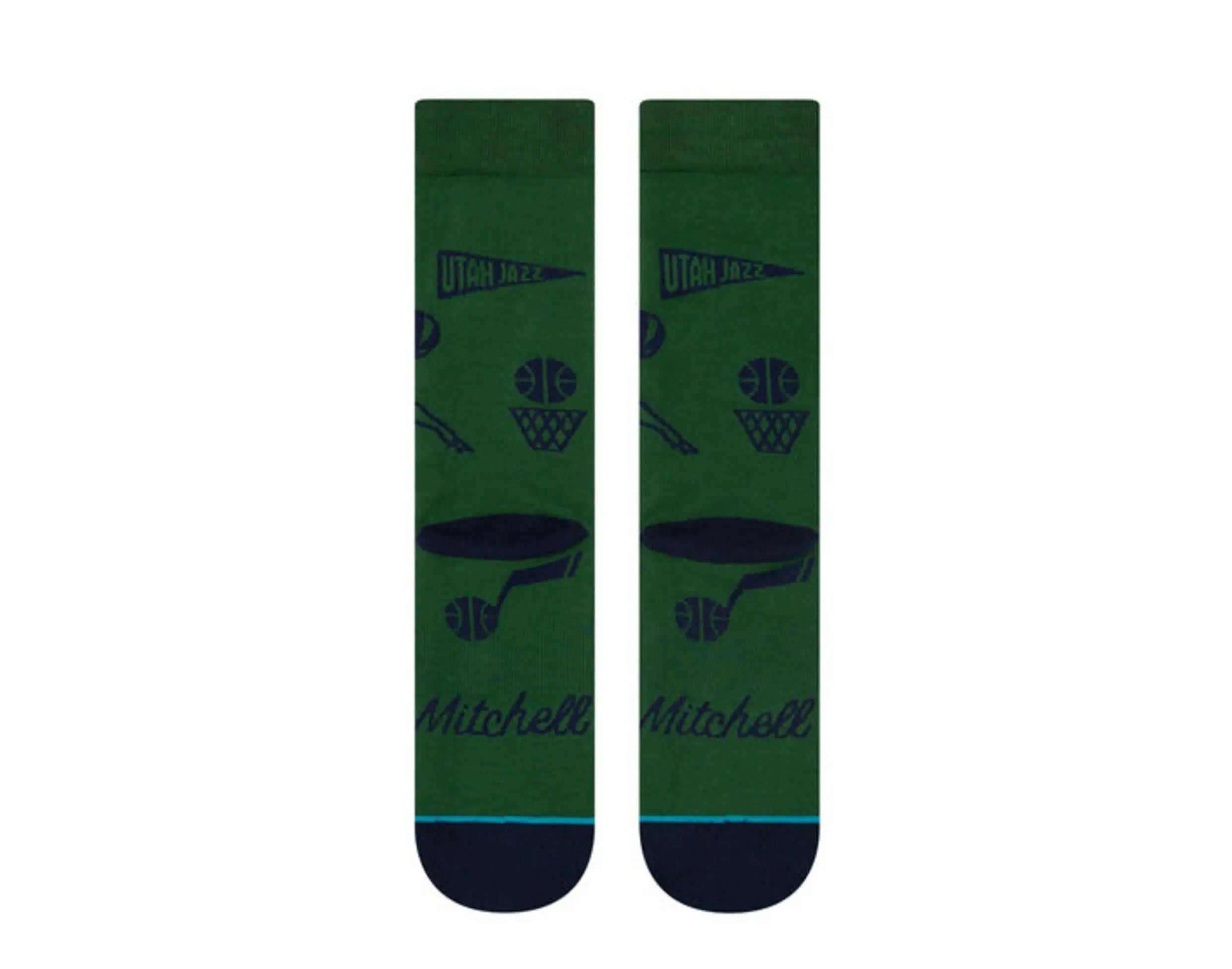 Stance Donovan Stencil Crew Socks Green/Navy 3