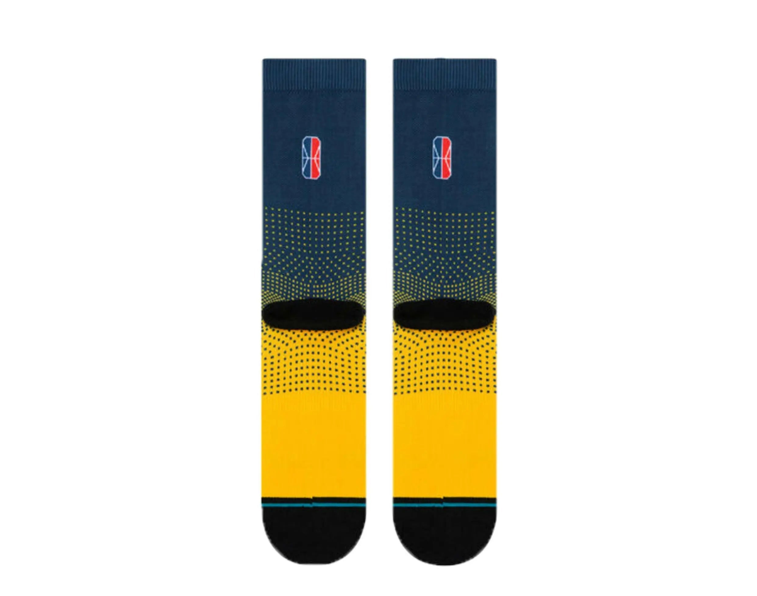 Stance Casual NBA Indiana Pacers Gaming 2K Crew Socks Navy/Yellow 3