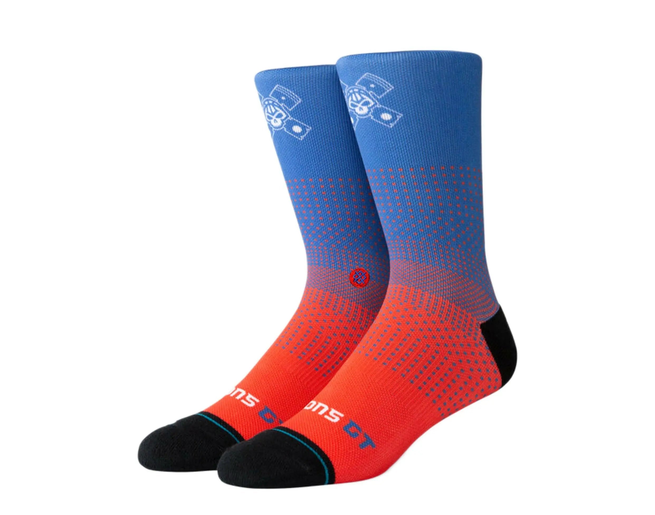 Stance Casual NBA Detroit Pistons Gaming GC 2K Crew Socks Blue/Red 1
