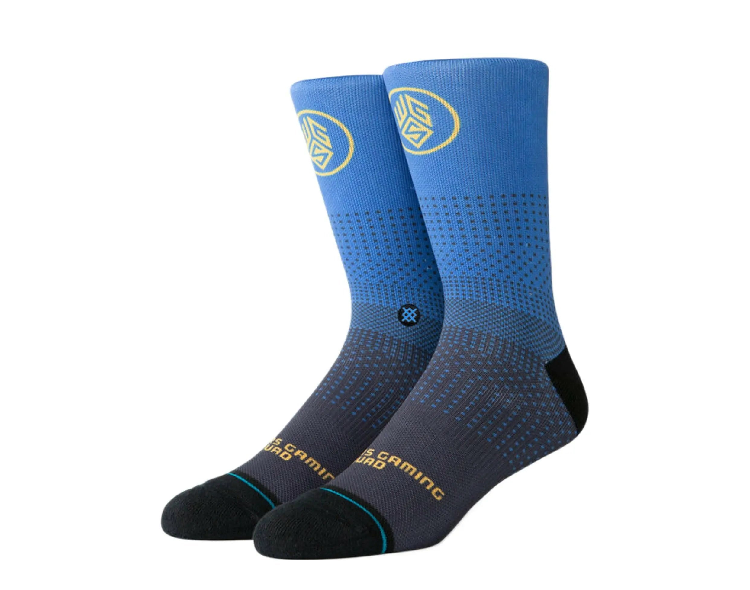 Stance Casual NBA Golden State Warriors Gaming Squad 2K Men Crew Socks Blue 1