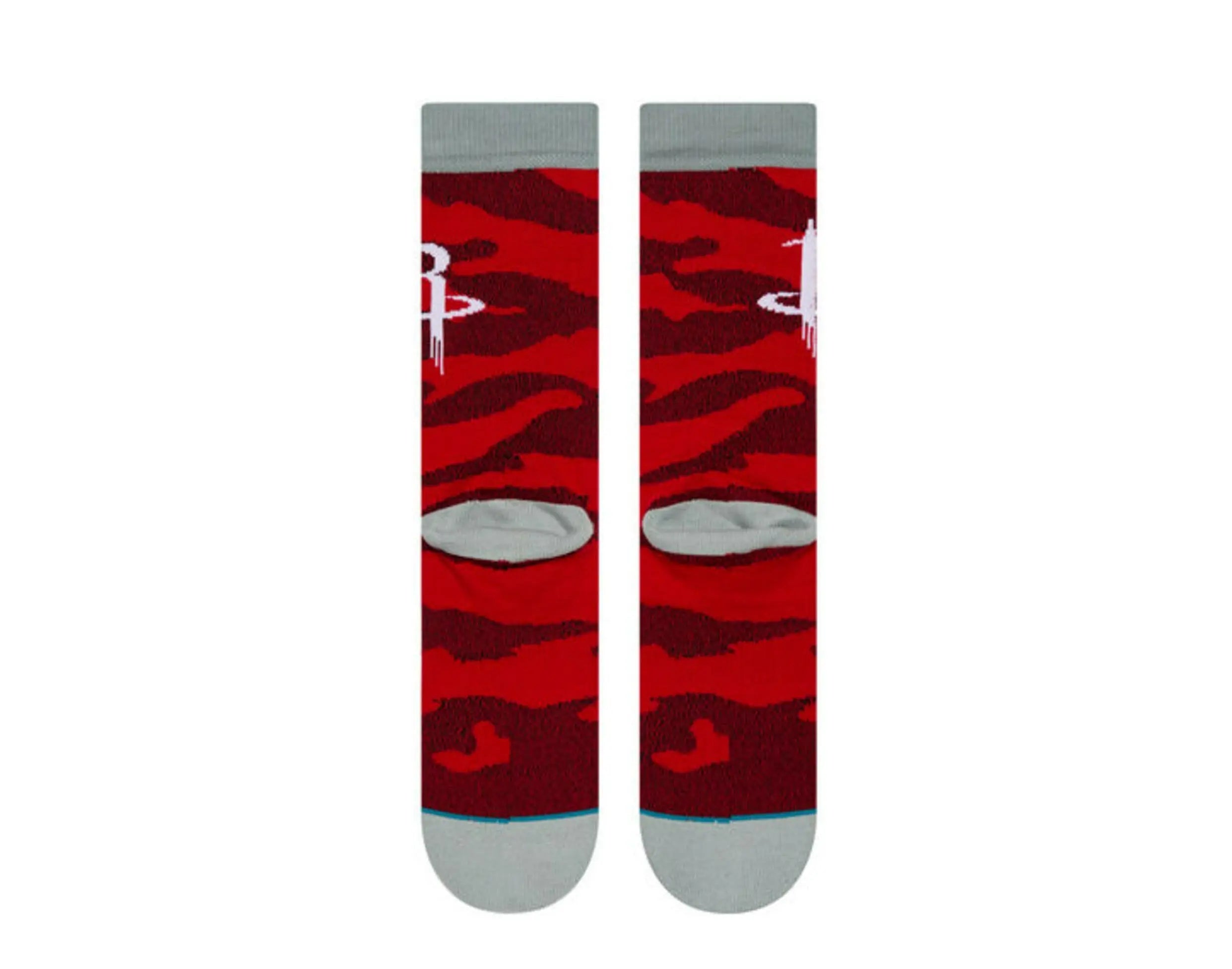 Stance Casual NBA Houston Rockets Camo Melange Men Crew Socks Red 3