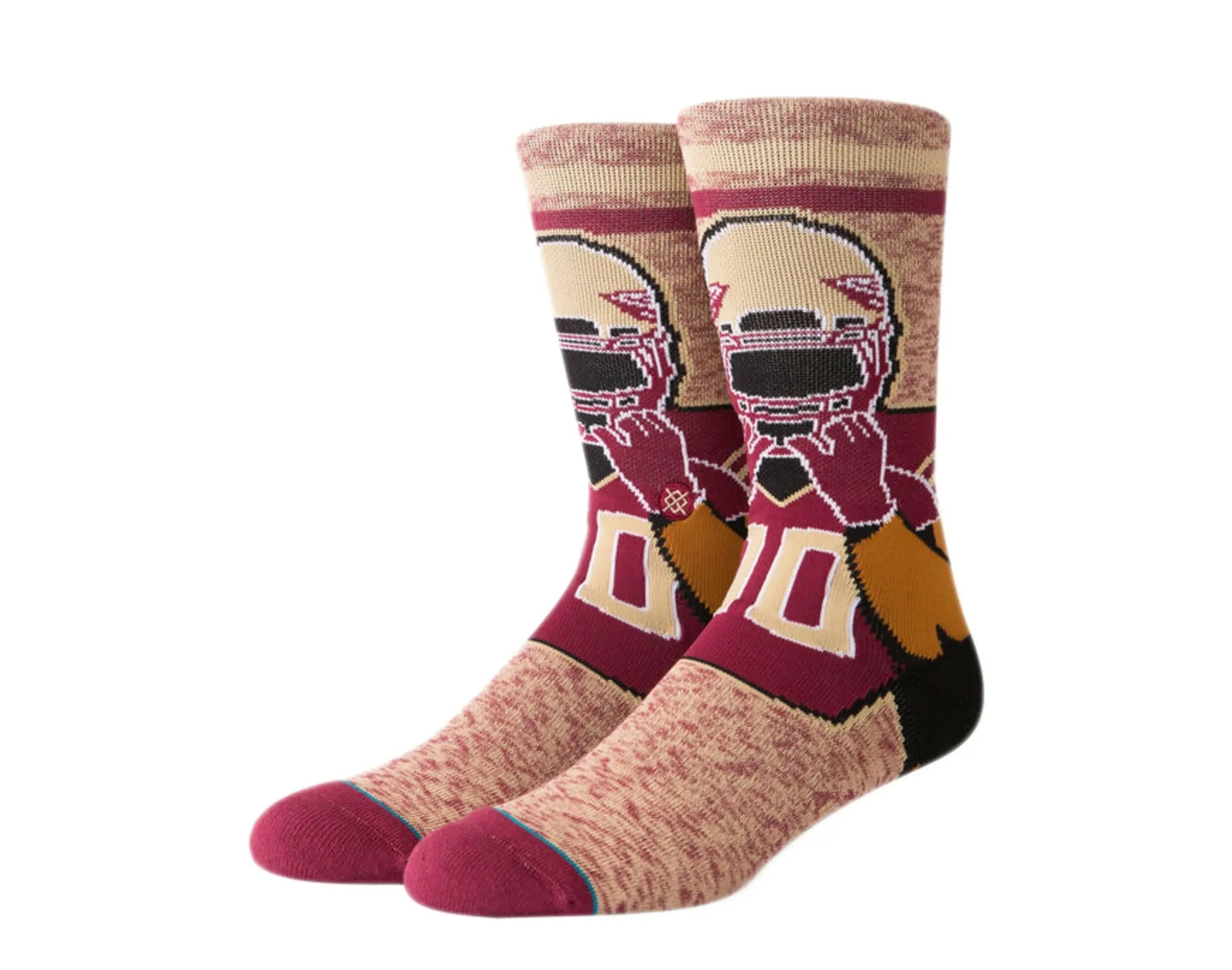 Stance NCAA Florida State University Classic Mascot Crew Socks Maroon 1