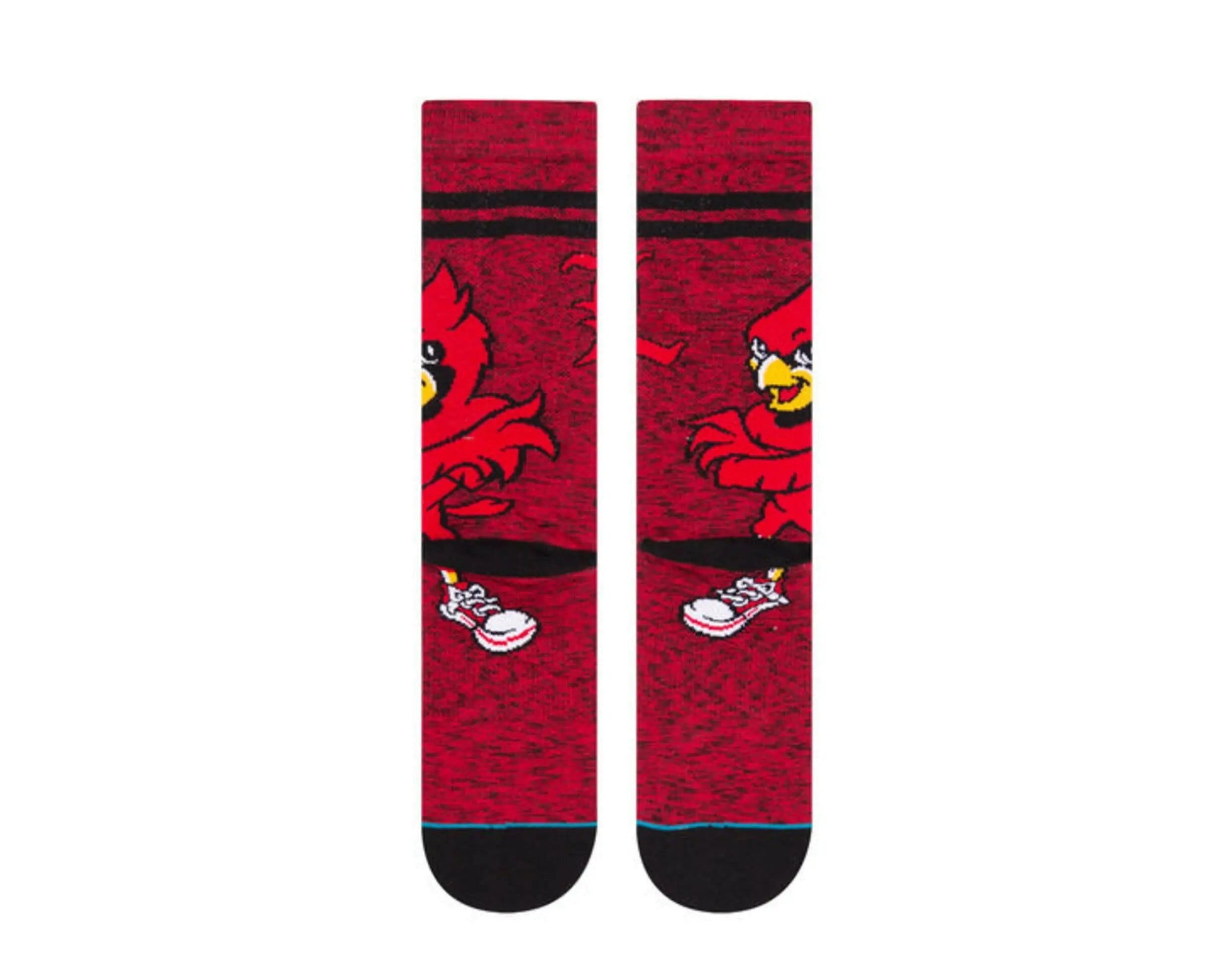 Stance NCAA Louisville Louie Character Crew Socks Red 3