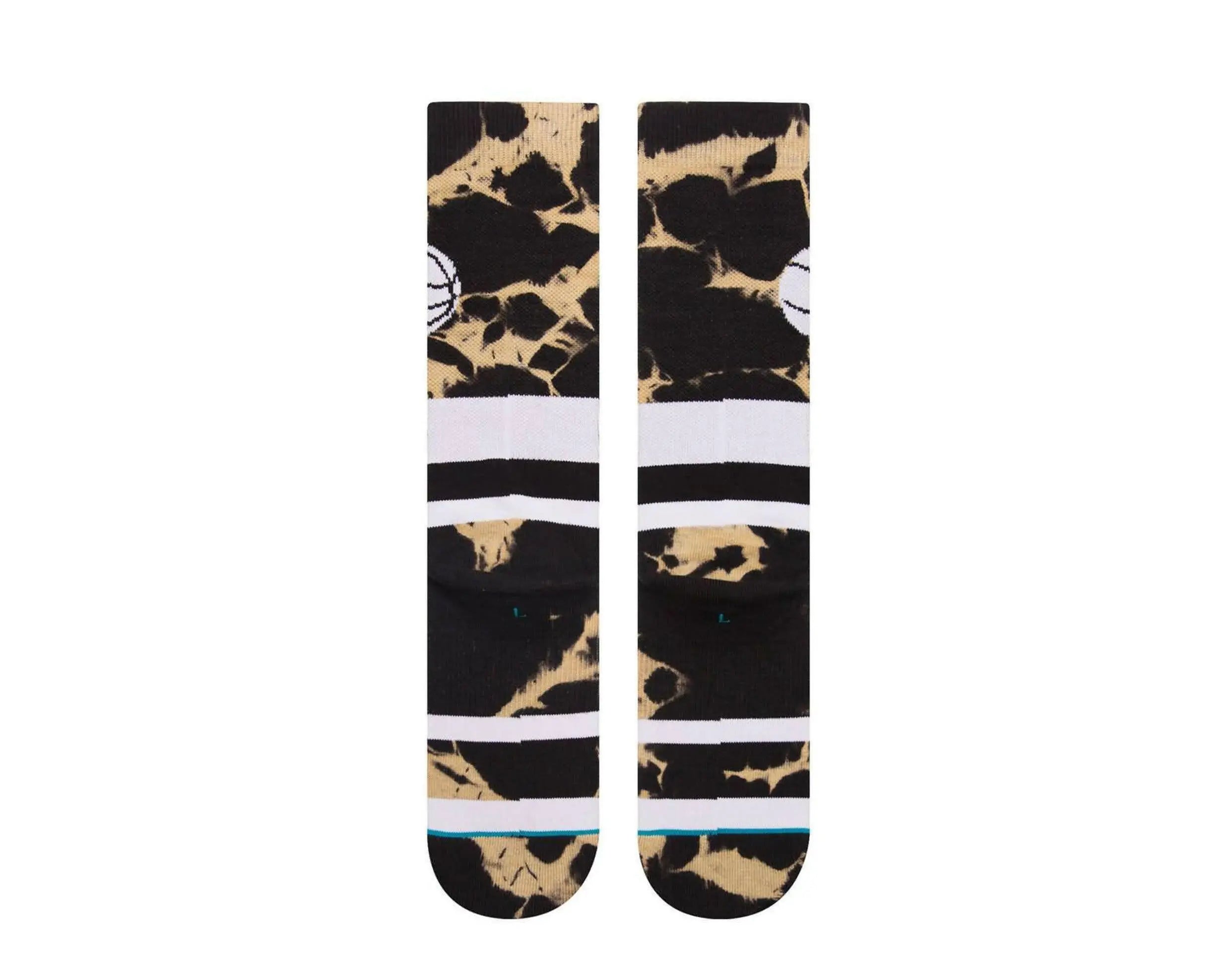 Stance Casual NBA Brooklyn Nets Acid Wash Men Crew Socks Black 3