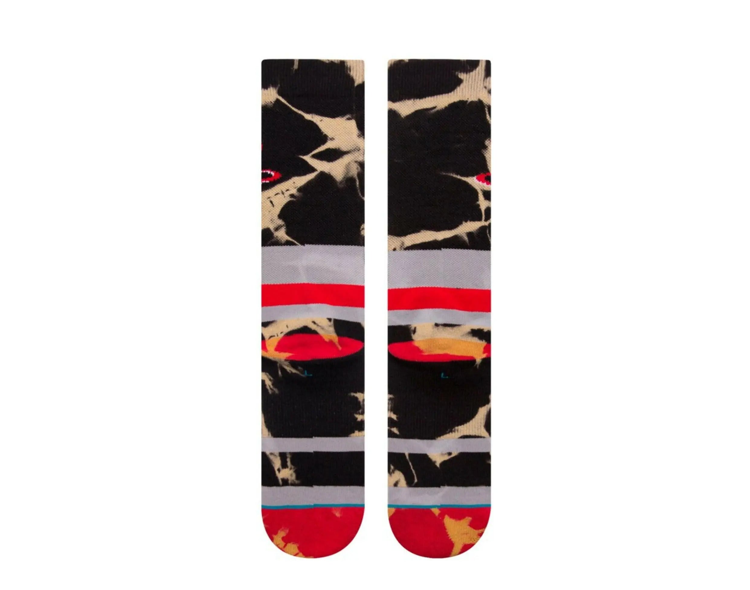 Stance Casual NBA Houston Rockets Acid Wash Men Crew Socks Red/Black 3