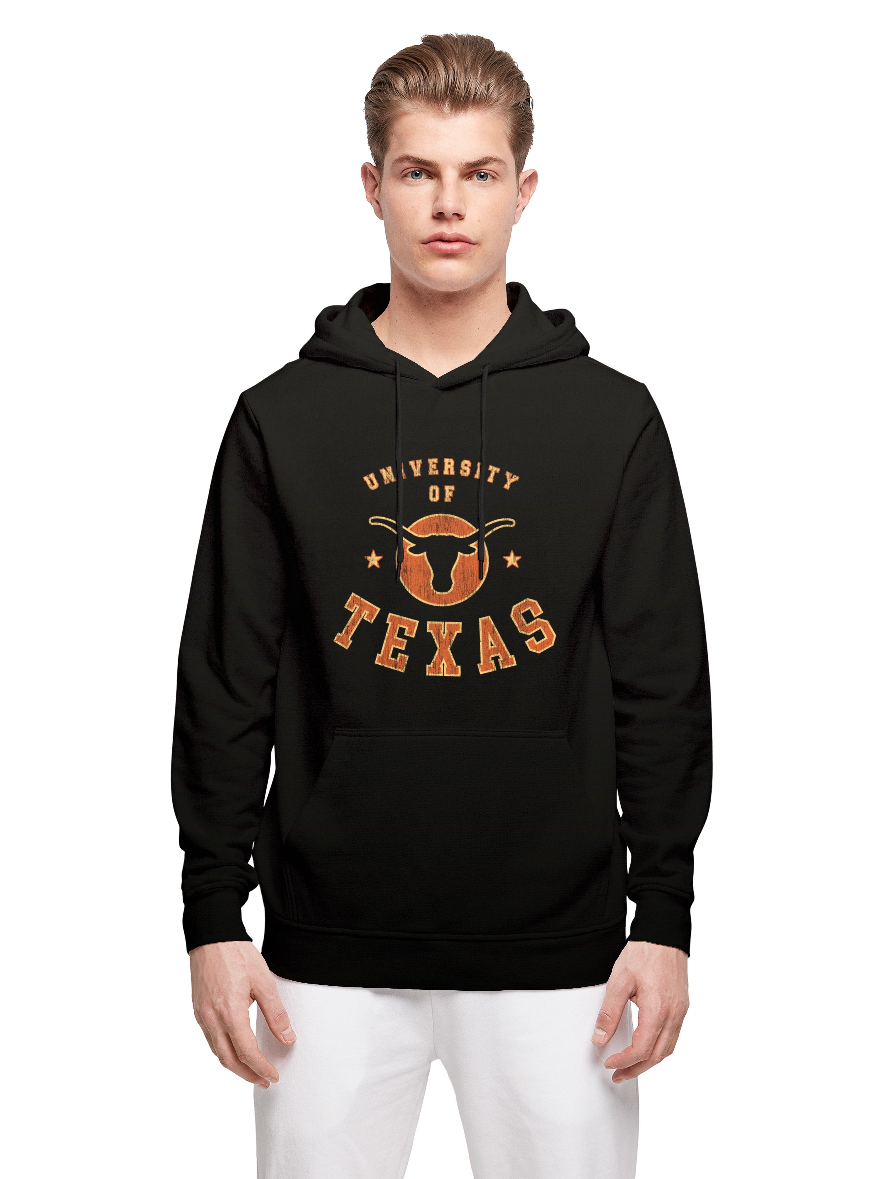 University of Texas Vintage University Graphic Print Hoodie - Black 1