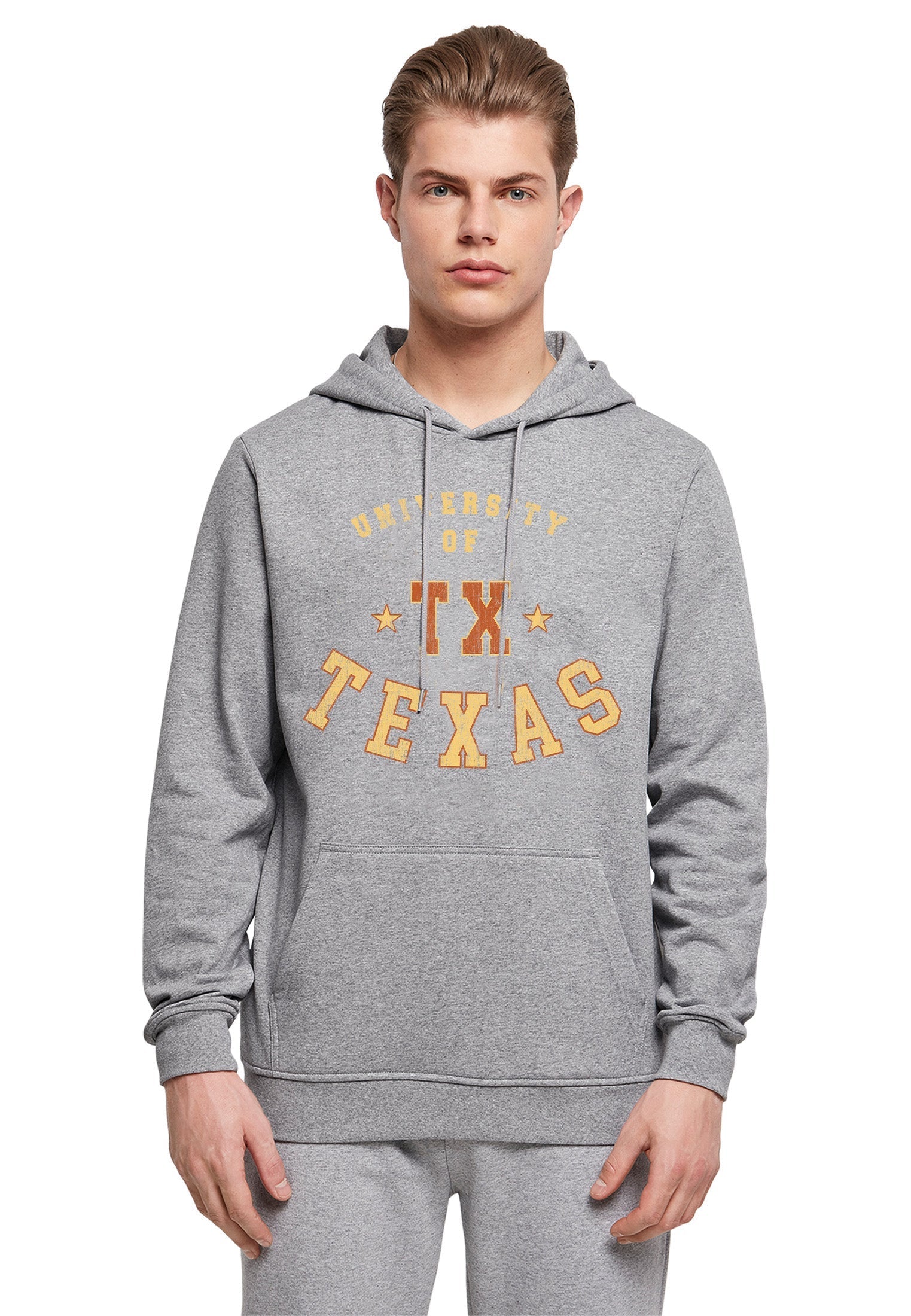 University of Texas TX Graphic Print Hoodie - Heather Grey 1