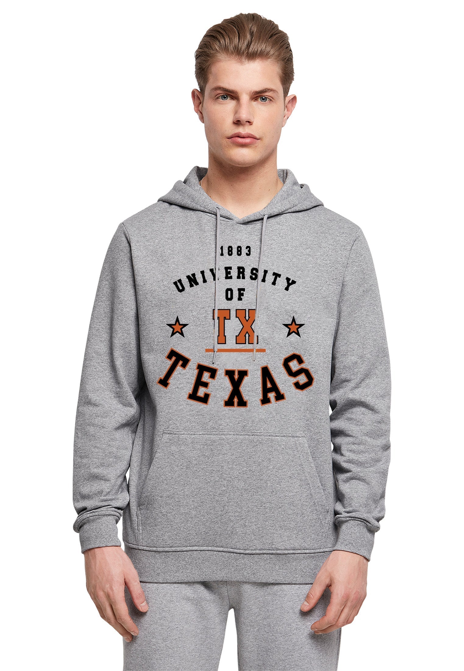 University of Texas 1883 Graphic Print Hoodie - Heather Grey 1