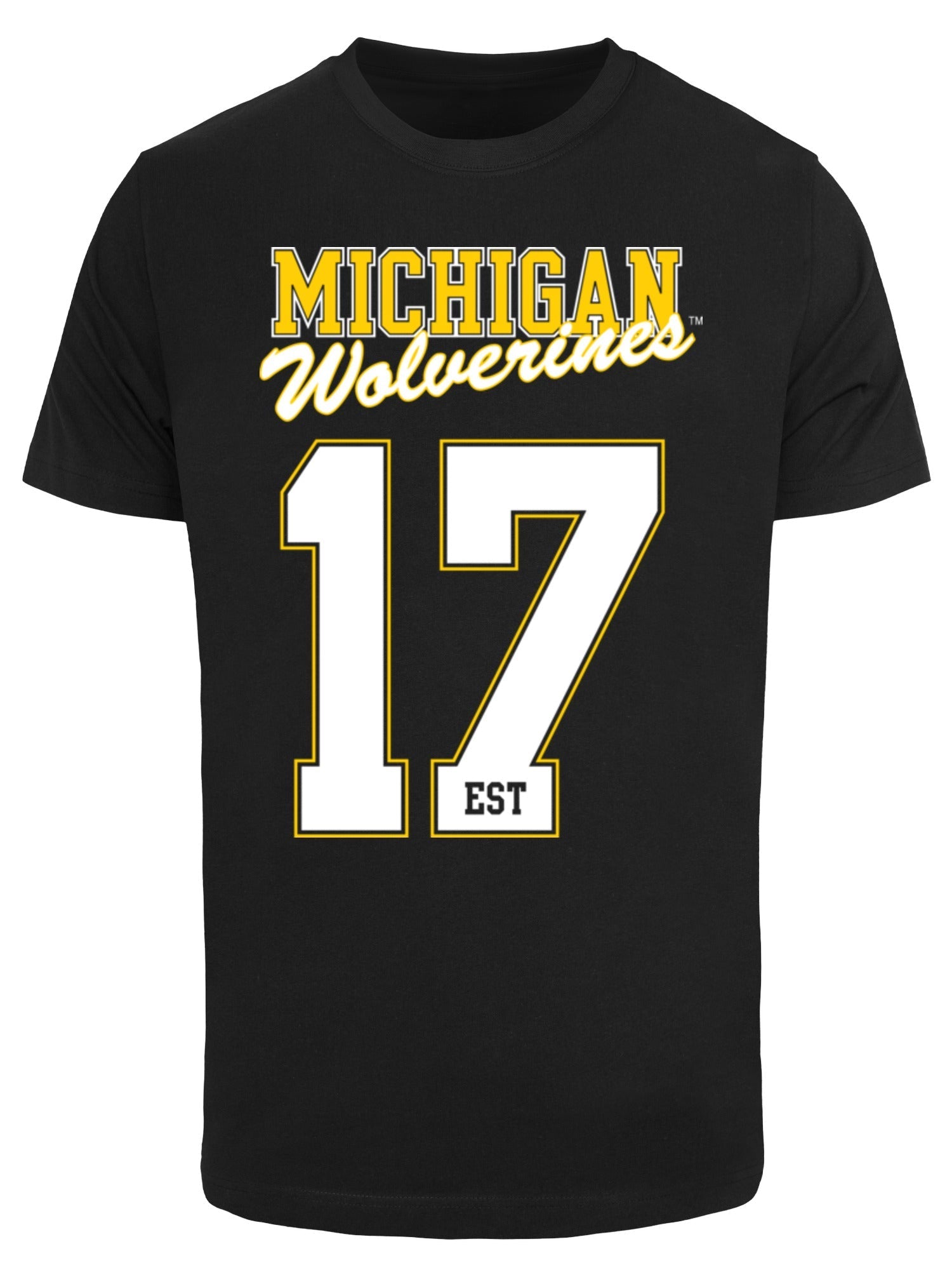 University of Michigan EST.17 Graphic Print T-Shirt - Black 3