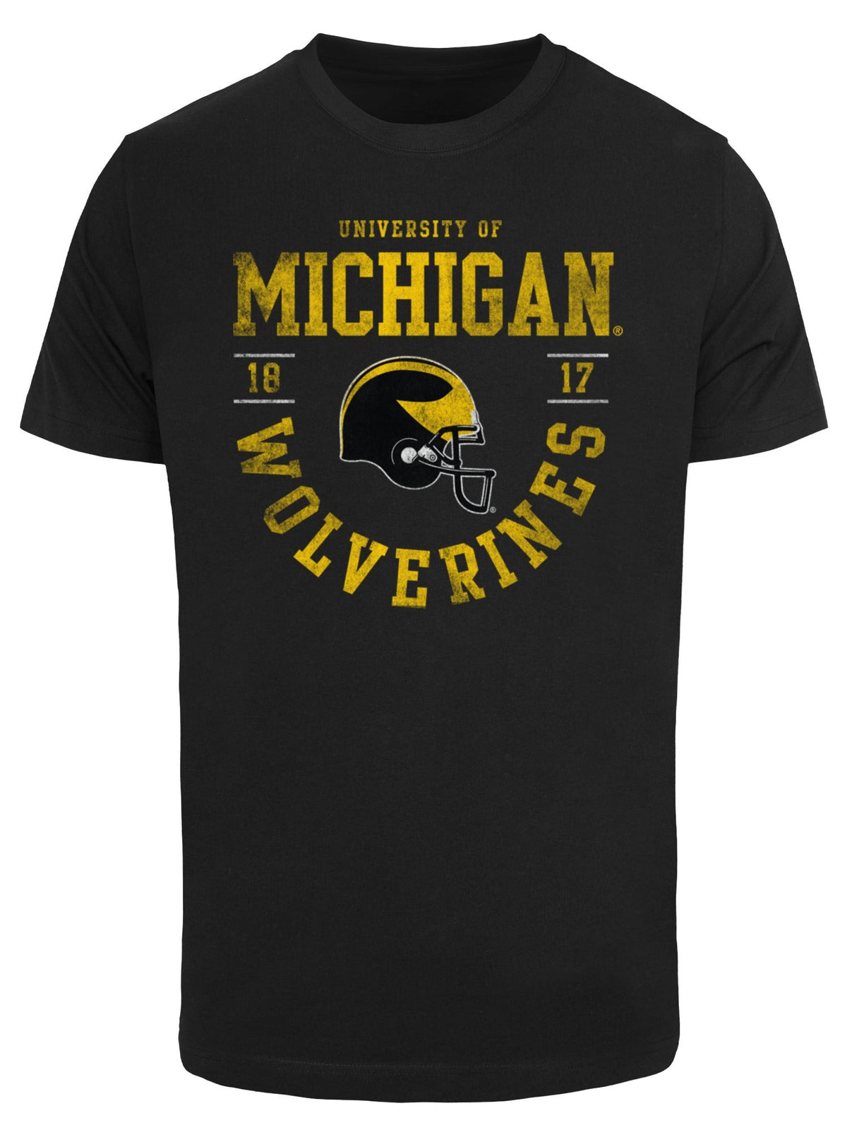 University of Michigan with Helmet Graphic Print T-Shirt - Black 3