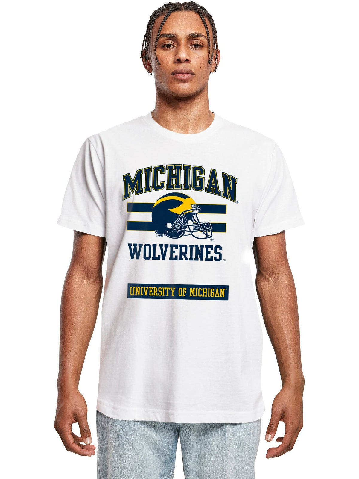 University of Michigan M Graphic Print Men's T-Shirt - White