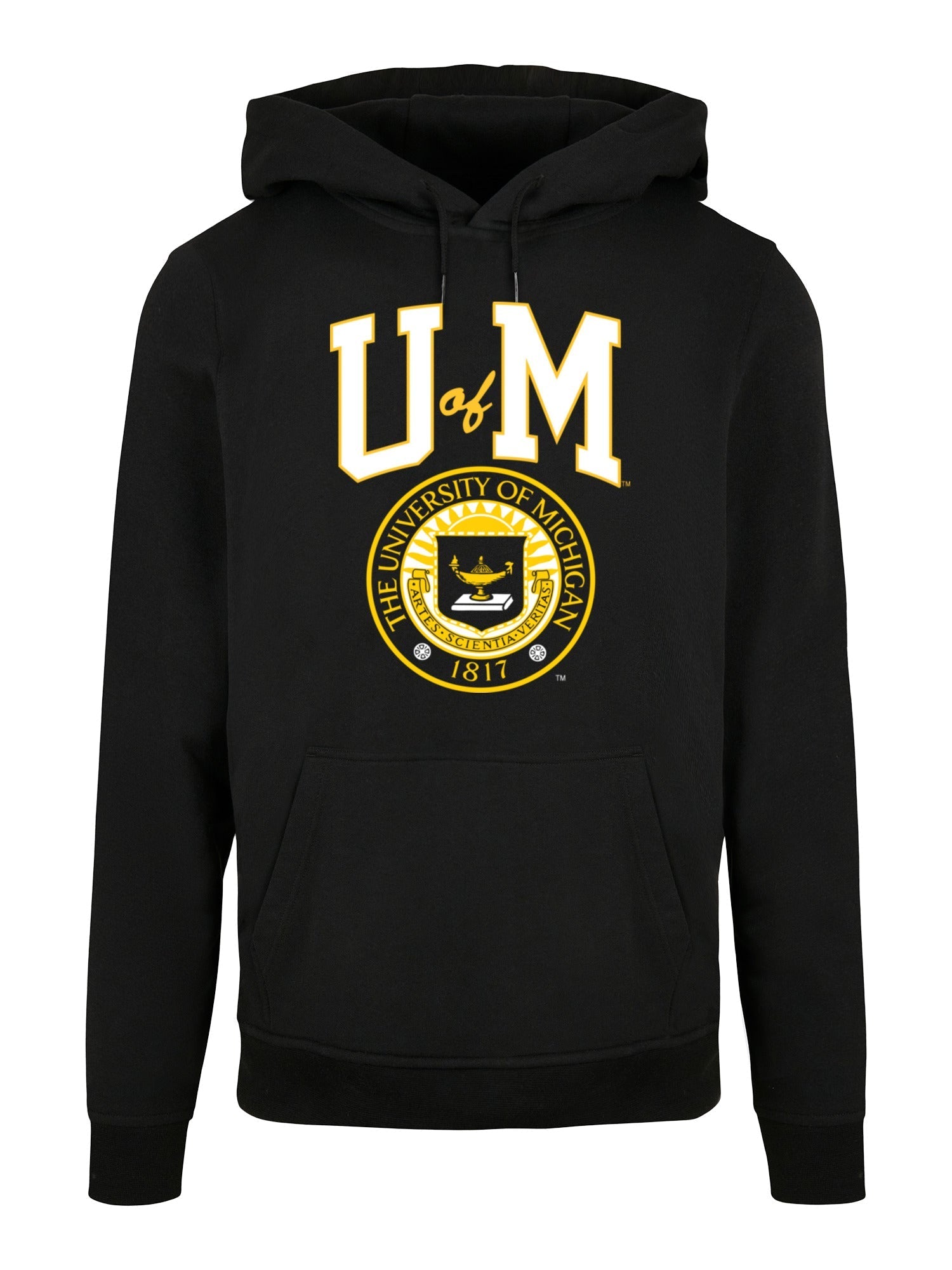 University of Michigan U of M Seal Graphic Print Hoodie - Black 3