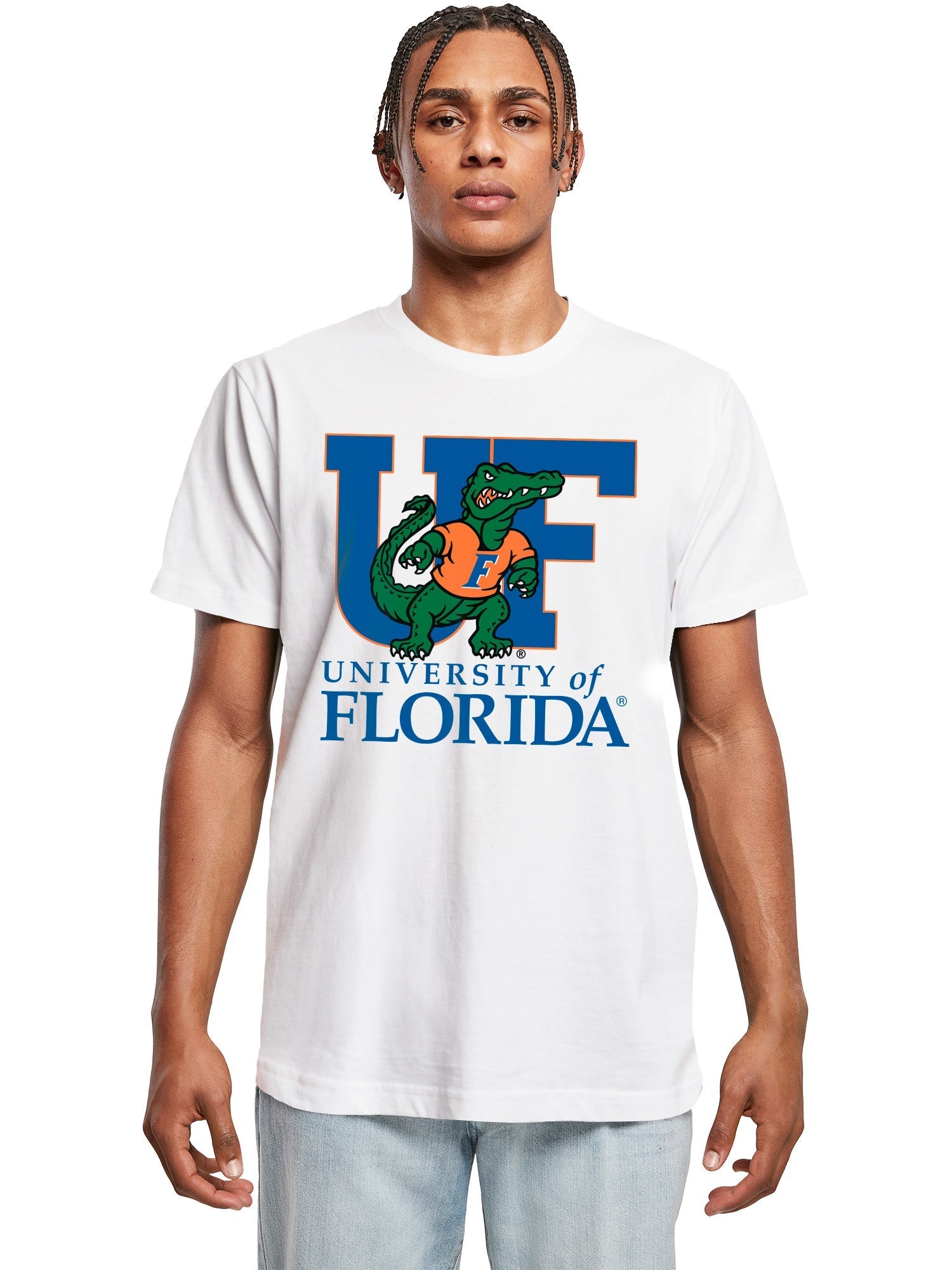 University of Florida Standing Gator Graphic Print Tee - White 1