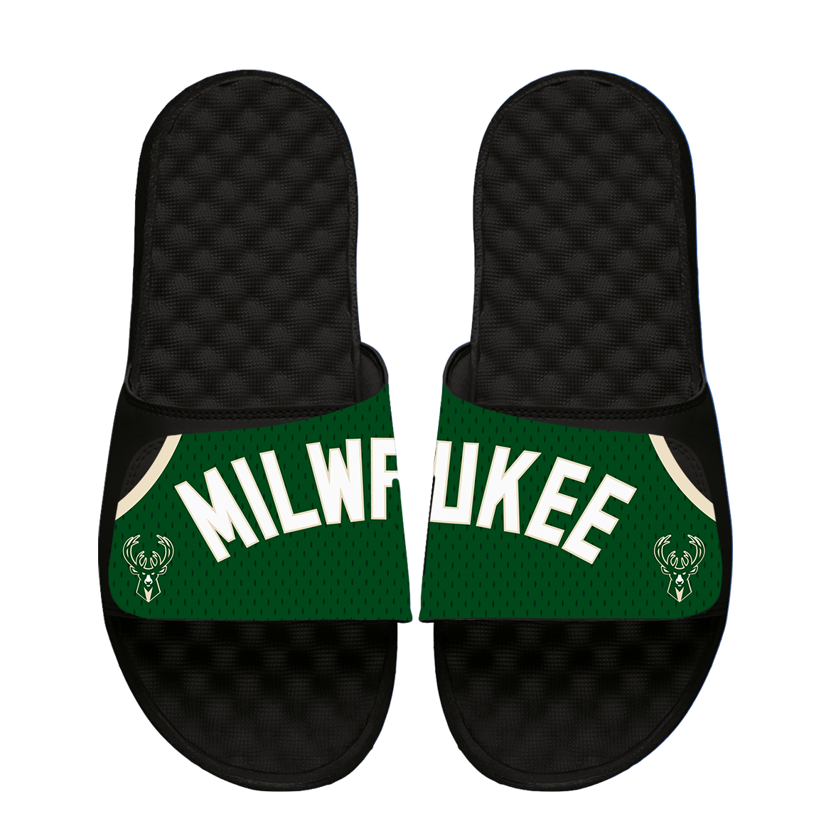 Milwaukee Bucks Away Jersey Black Slides 1