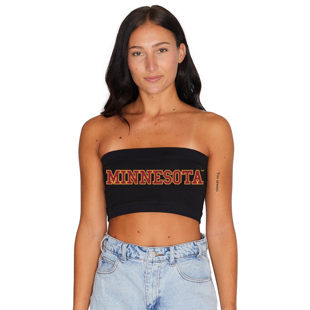 Minnesota Black Bandeau Top | lojobands