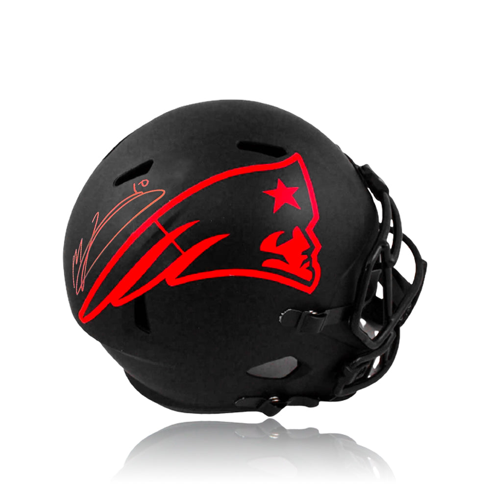 Mac Jones New England Patriots Autographed Eclipse Football Helmet 1