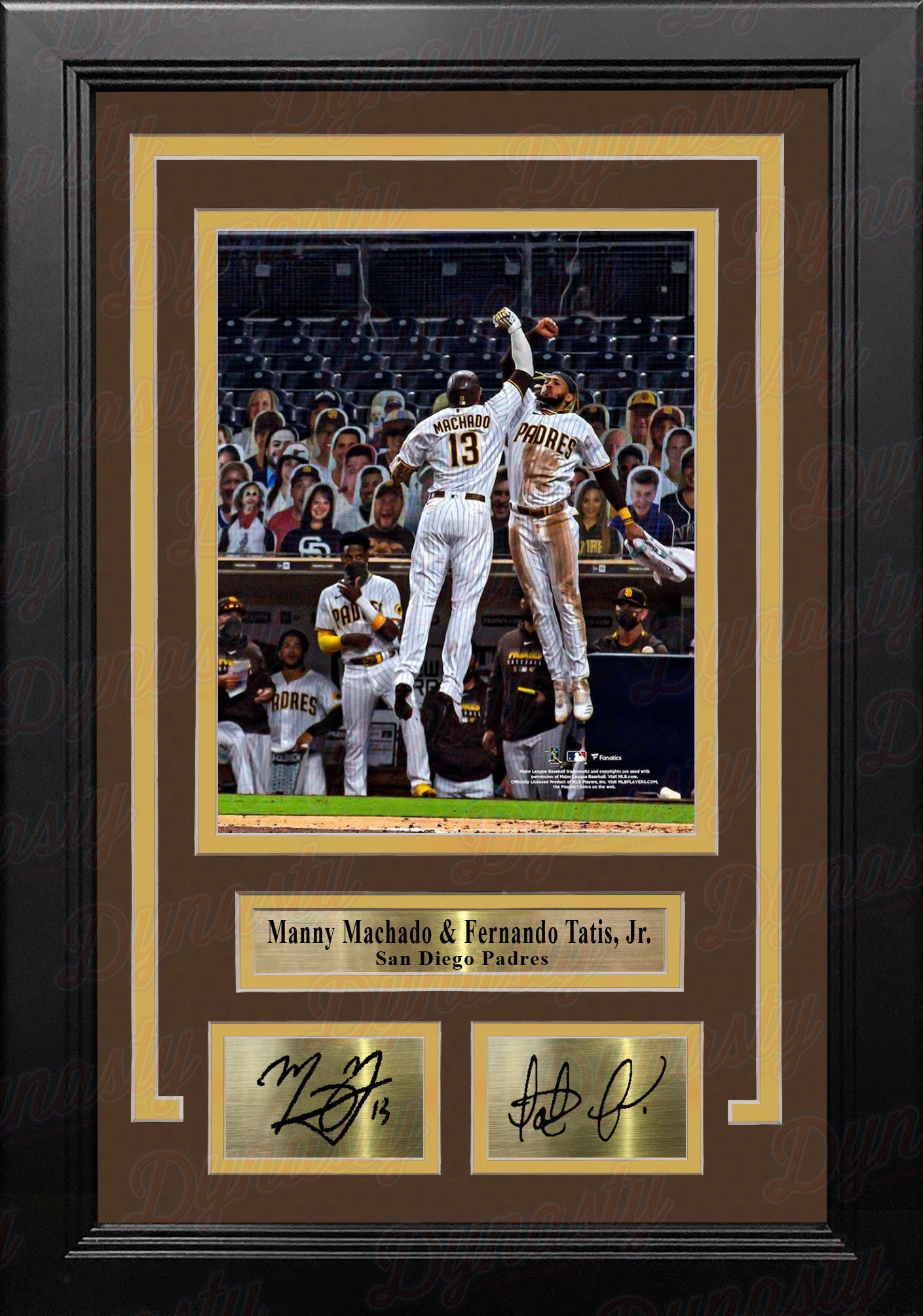 Manny Machado & Fernando Tatis, Jr. San Diego Padres 8" x 10" Framed Photo with Engraved Autographs 1