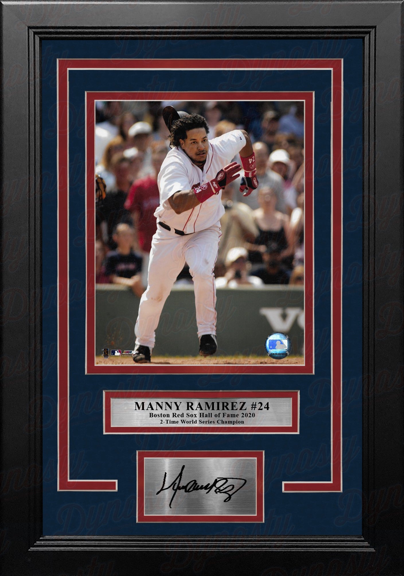 Manny Ramirez Running Action Boston Red Sox 8" x 10" Framed Baseball Photo with Engraved Autograph 2