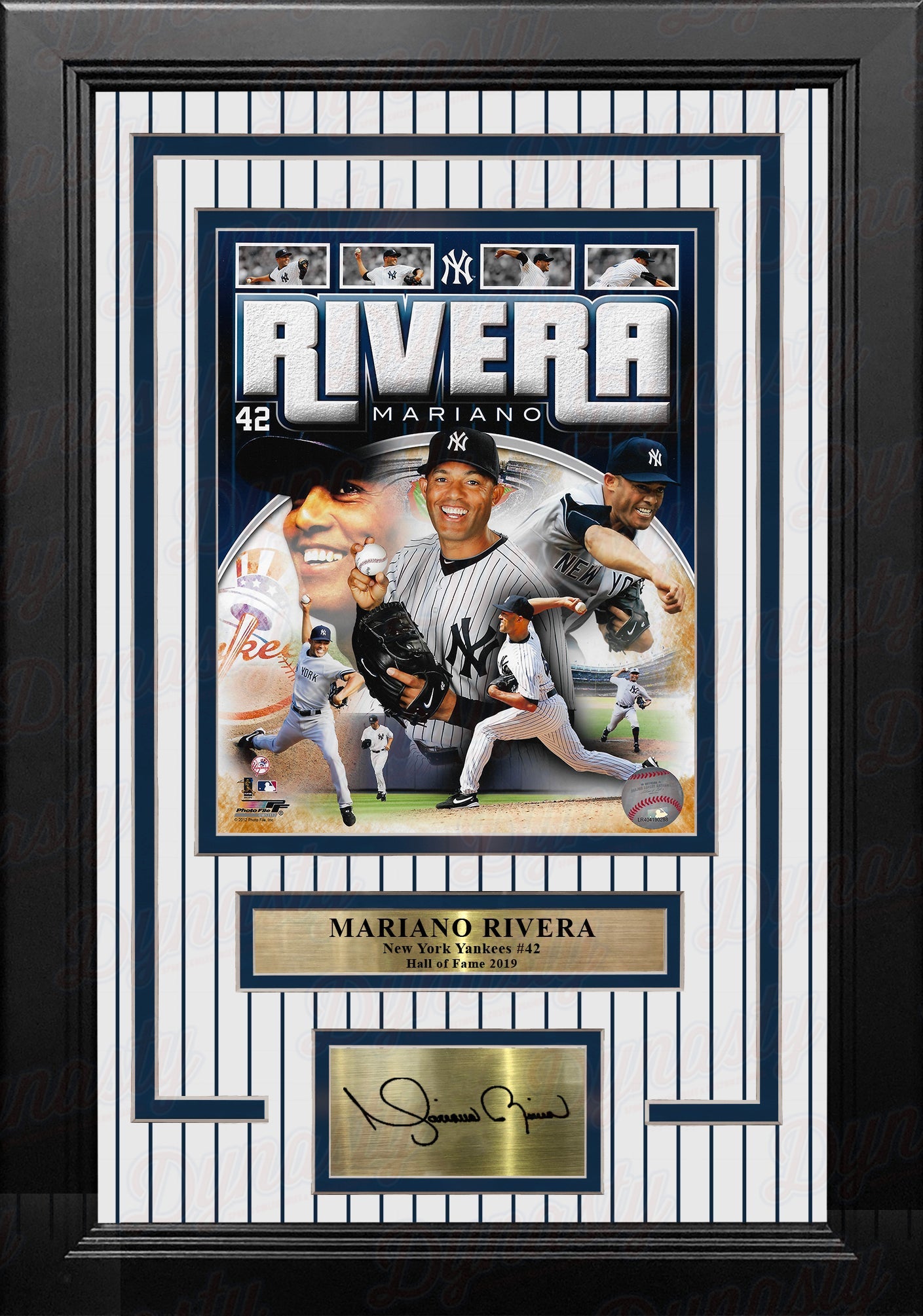 Mariano Rivera New York Yankees 8" x 10" Framed Baseball Collage Photo with Engraved Autograph