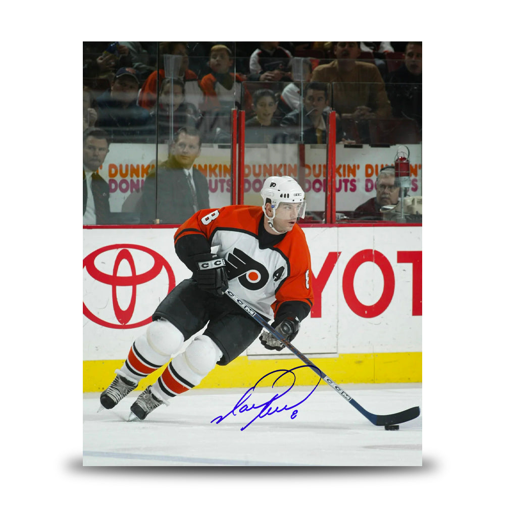 Mark Recchi in Action Philadelphia Flyers Autographed 11" x 14" Hockey Photo 1