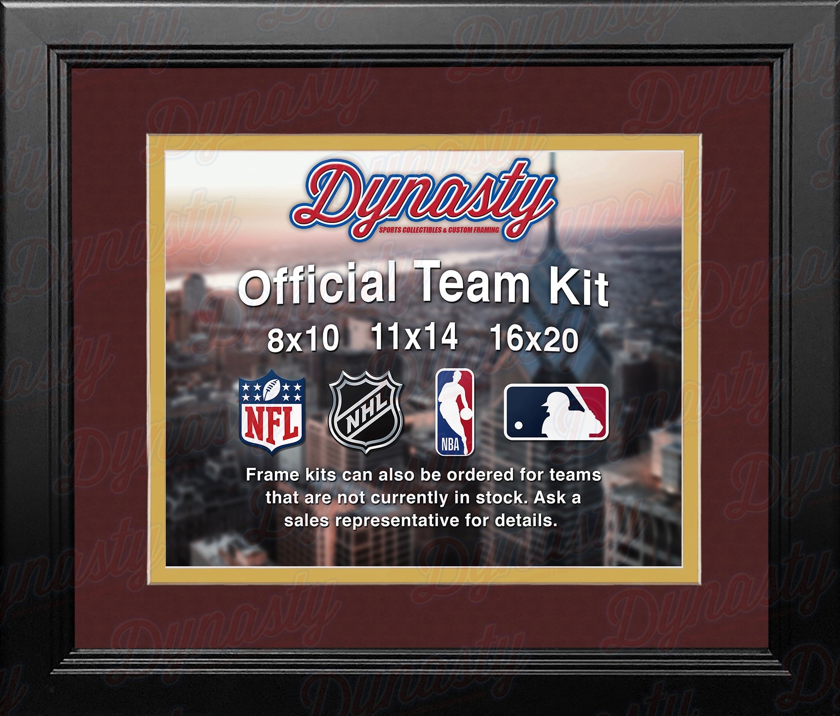 Washington Commanders Custom NFL Football 8x10 Picture Frame Kit (Multiple Colors) 1