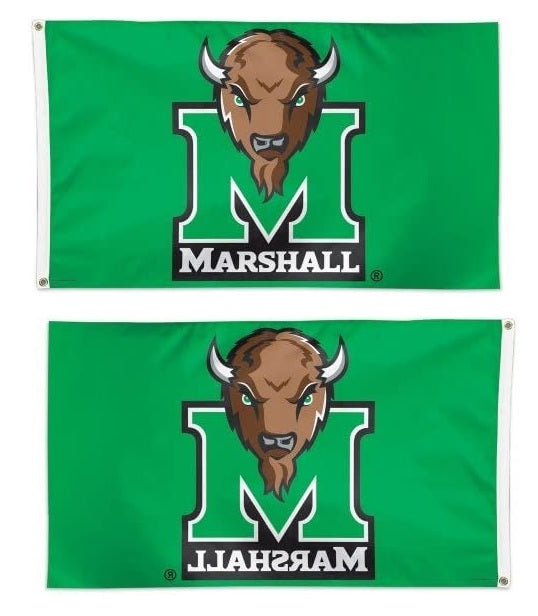 Marshall Thundering Herd Flag 3x5 Green Logo