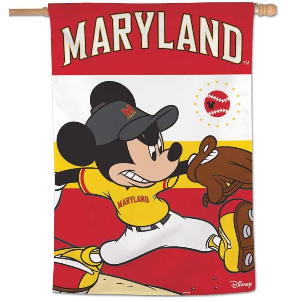 Maryland Terrapins Flag Mickey Mouse Baseball House Banner
