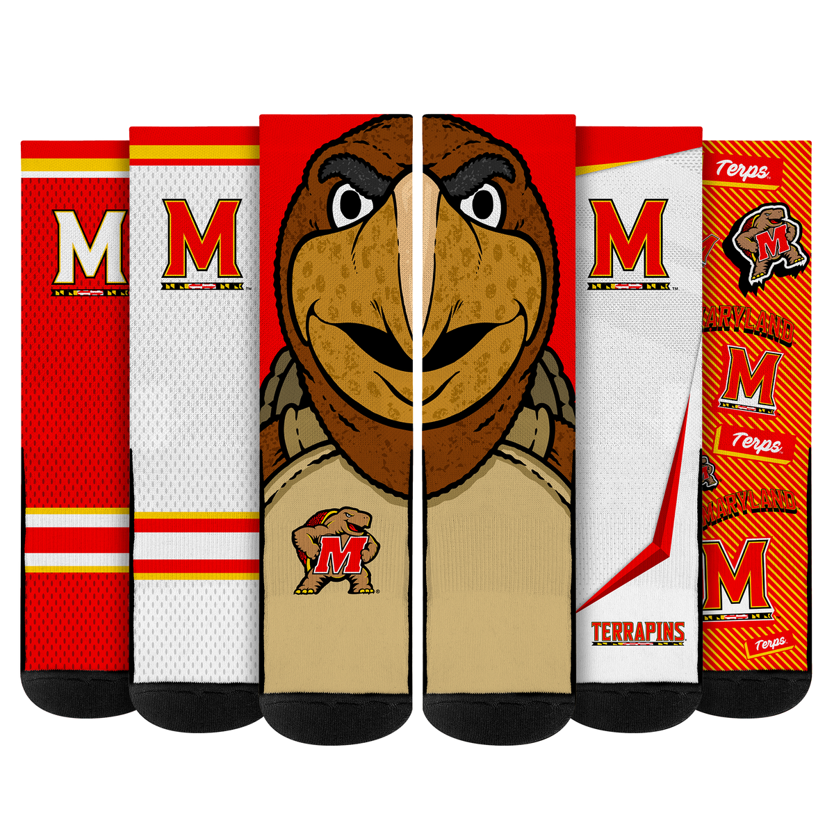 Maryland Terrapins - Super Fan Bundle 5-Pack | Rock 'Em Socks