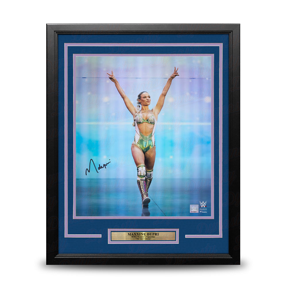 Maxxine Dupri Entrance Autographed 16" x 20" Framed WWE Wrestling Photo 1