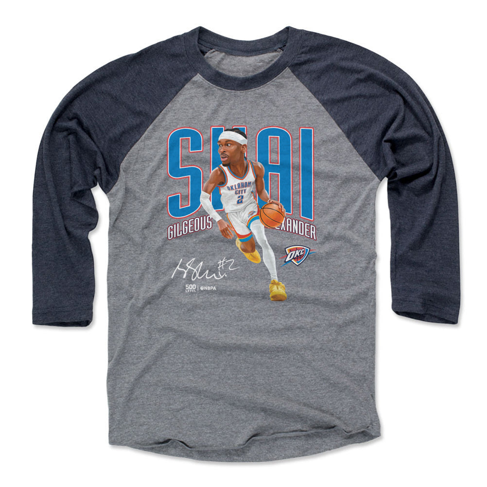 Shai Gilgeous-Alexander Oklahoma City Thunder Caricature WHT 1