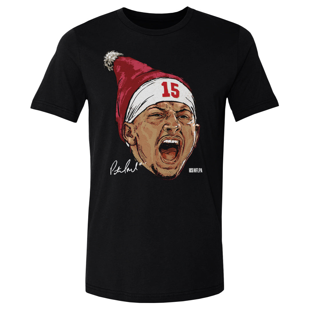 Patrick Mahomes Kansas City Portrait Santa Hat 3